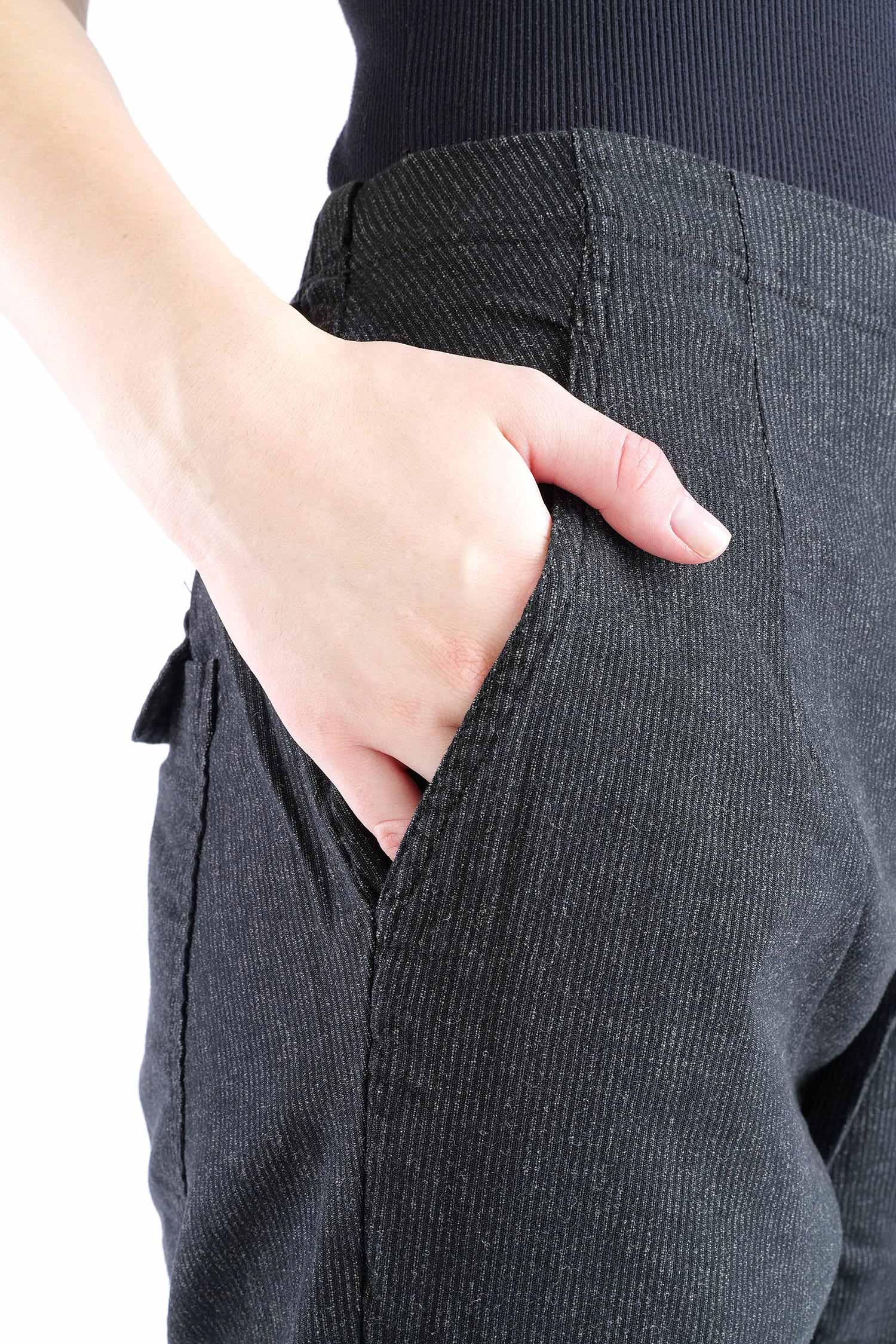 Legere Nadelstreifen Hose - Black stripe - 2263410103
