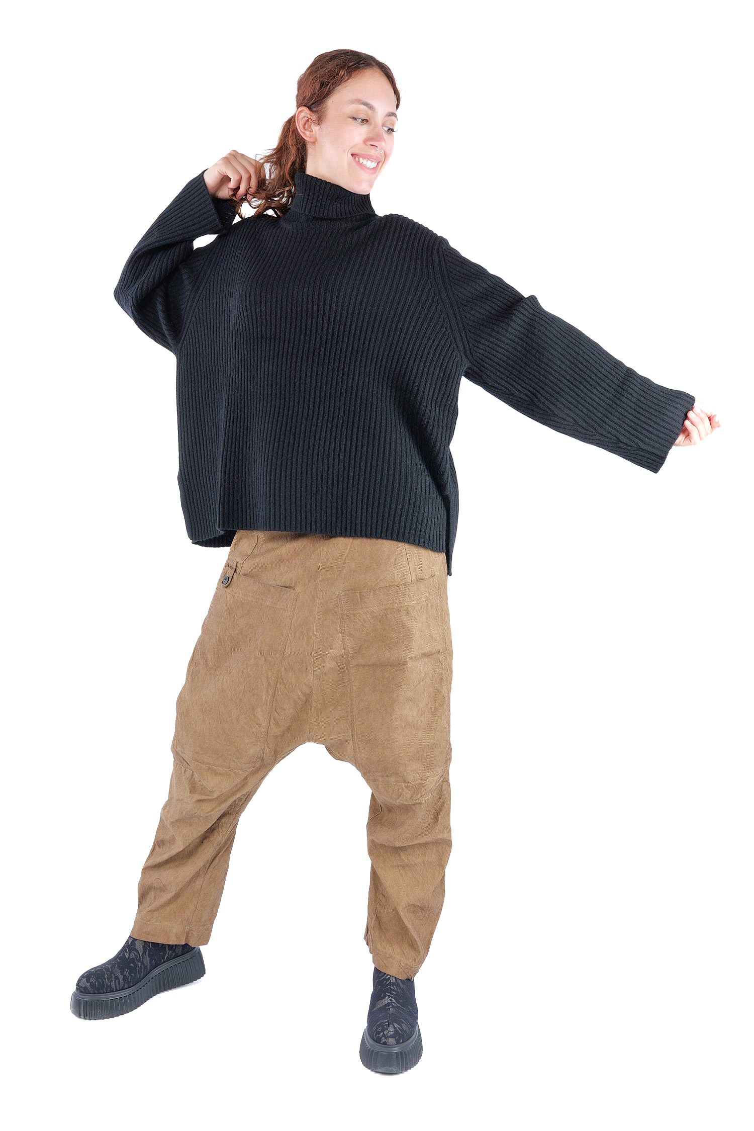 Kaschmir Pullover - Schwarz - 24107