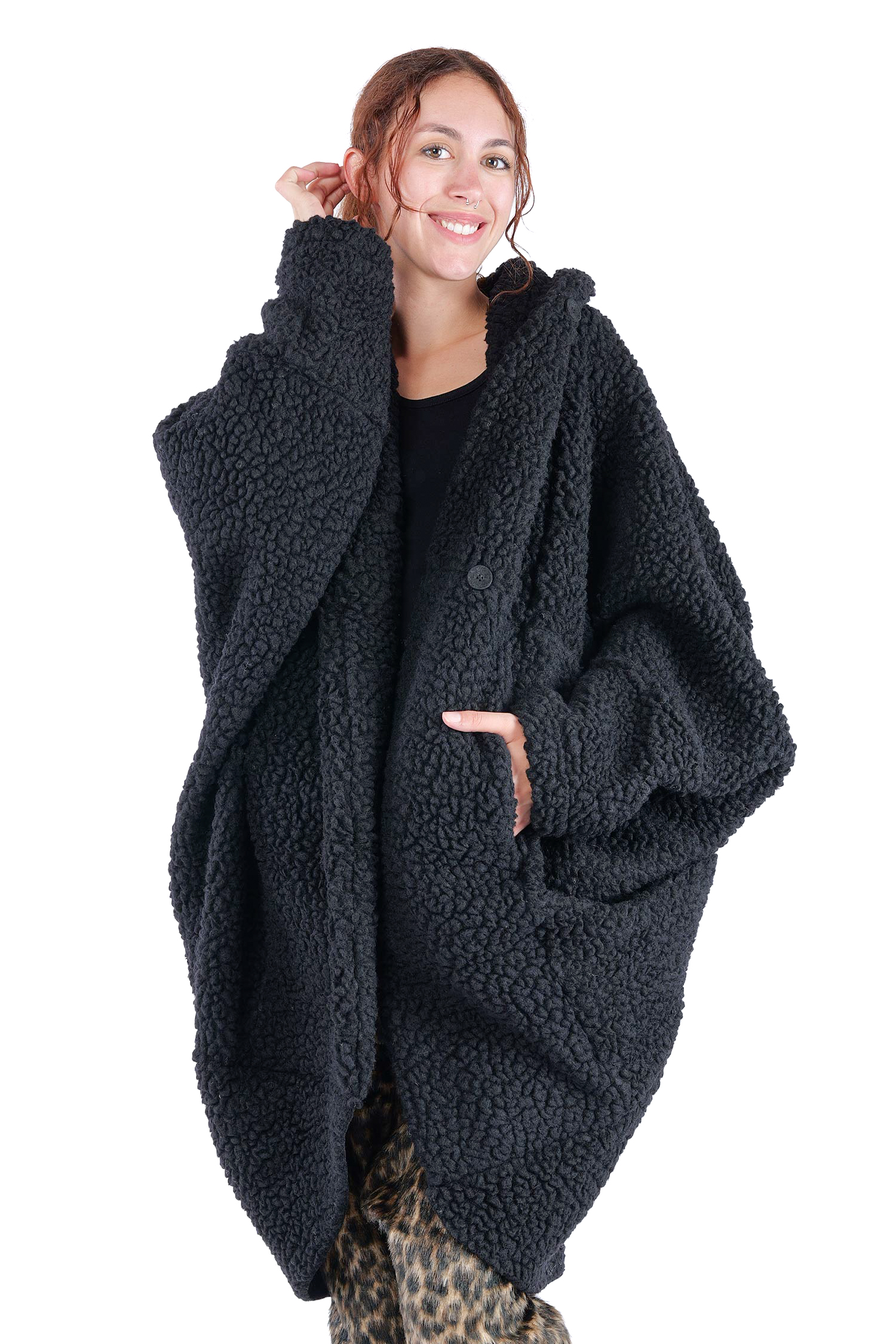 Onesize Mantel - Schwarz - J129