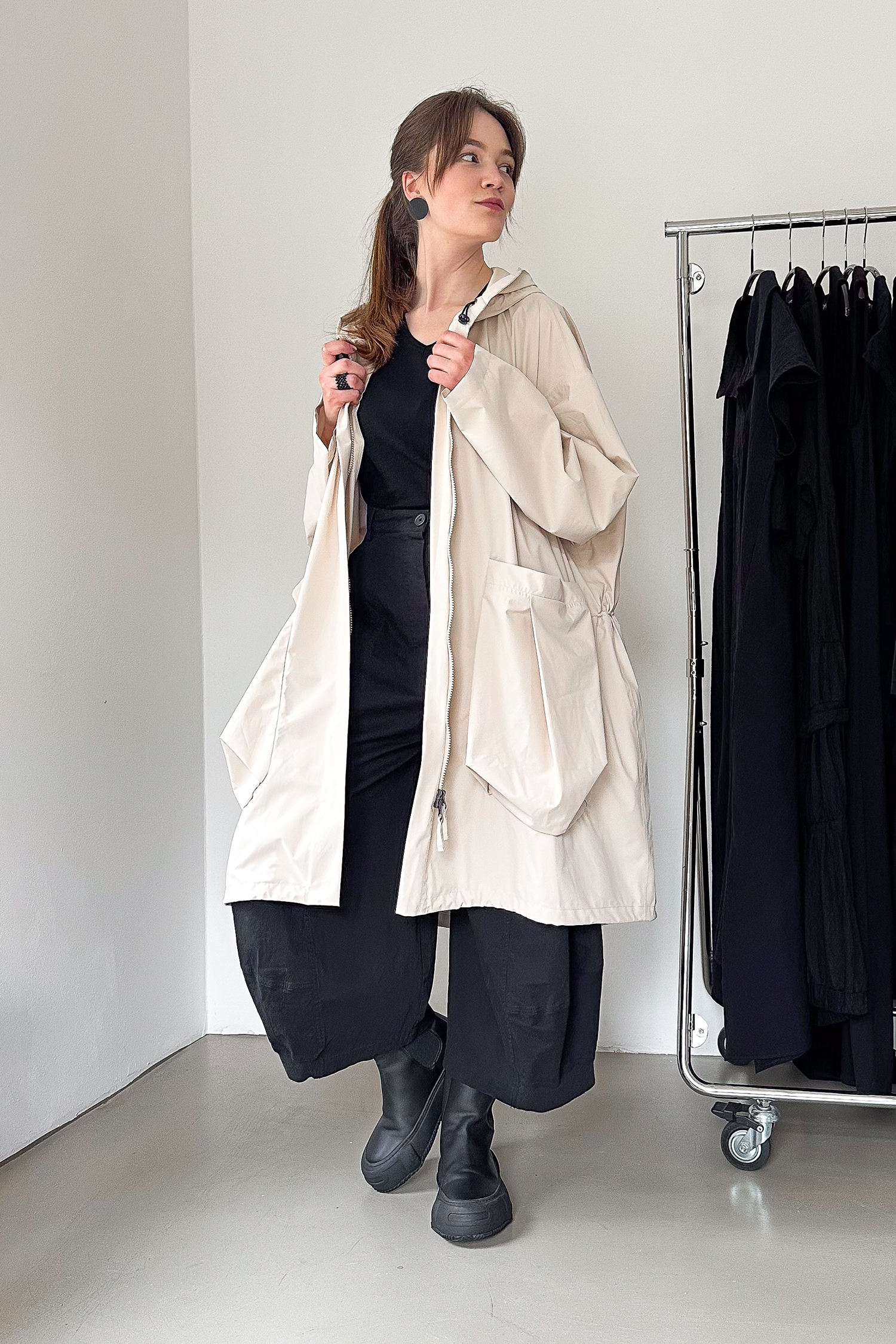 Oversize Regenmantel - Marshmallow - 1261001215