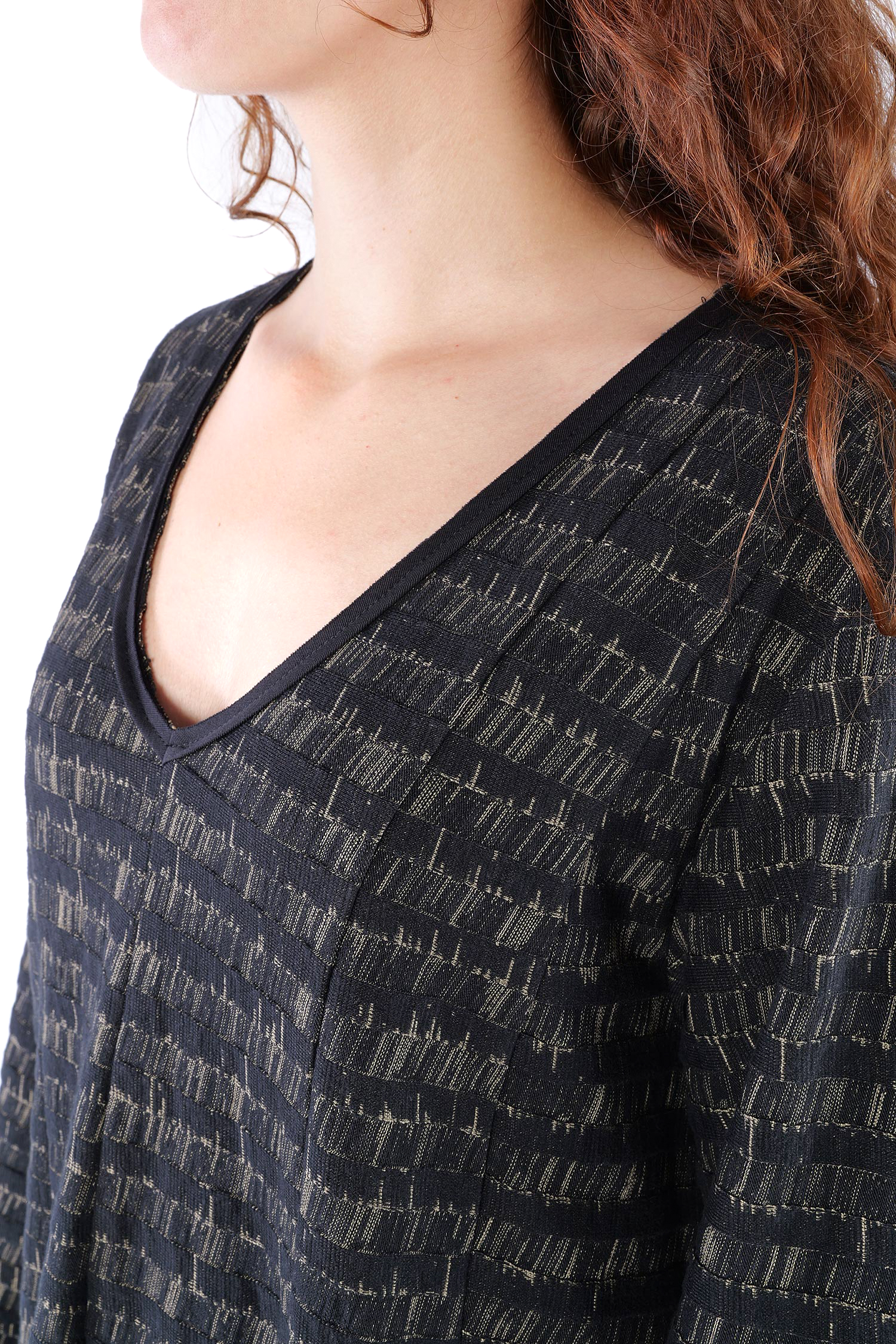 Stricktunika - Black melange - X9076-X