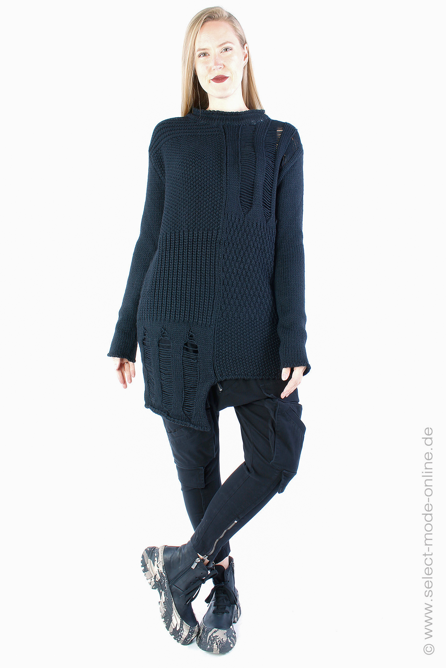Knit pullover - black - LM055