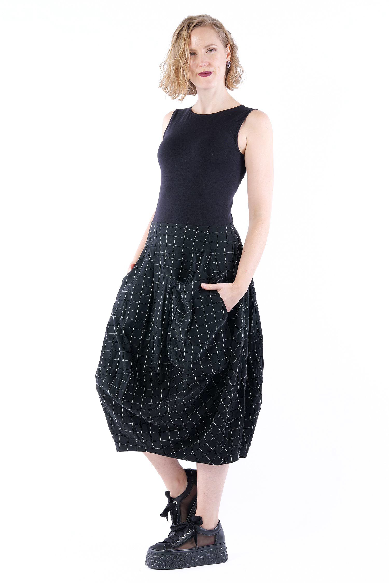 Tulpiger Stretchrock - Black check - 1263450303