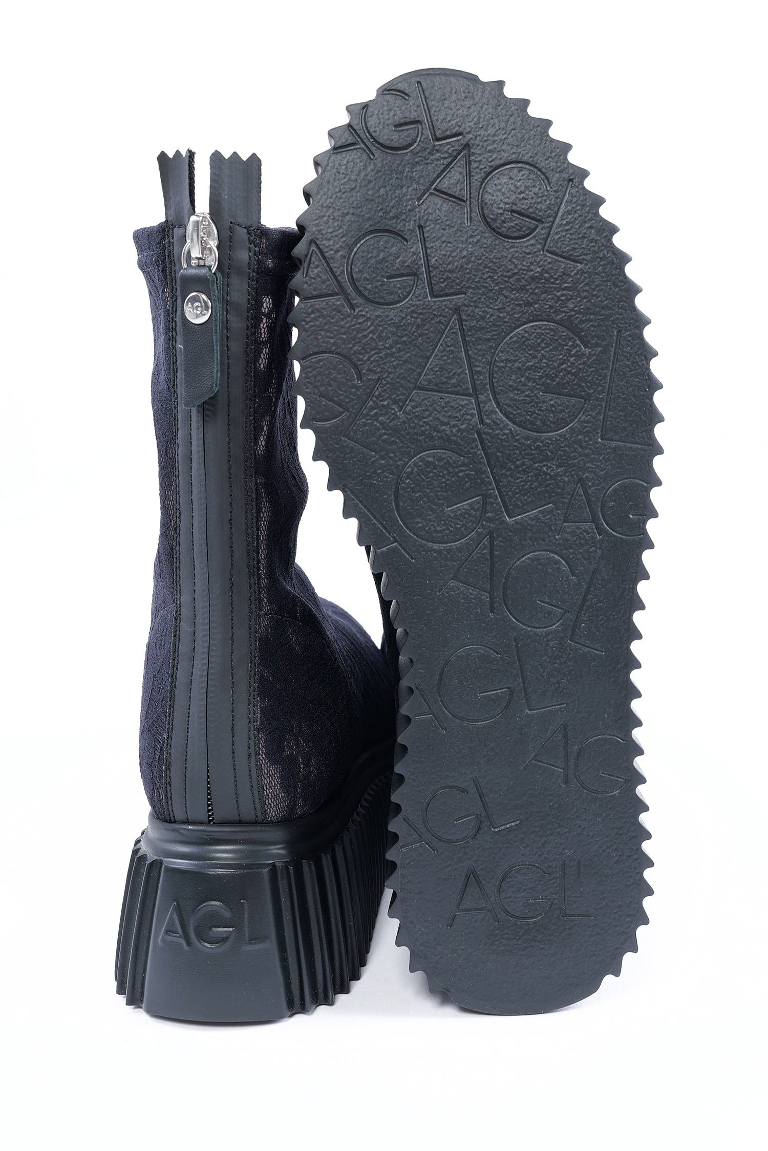 Stiefelette aus Spitze - Schwarz - Mirabel