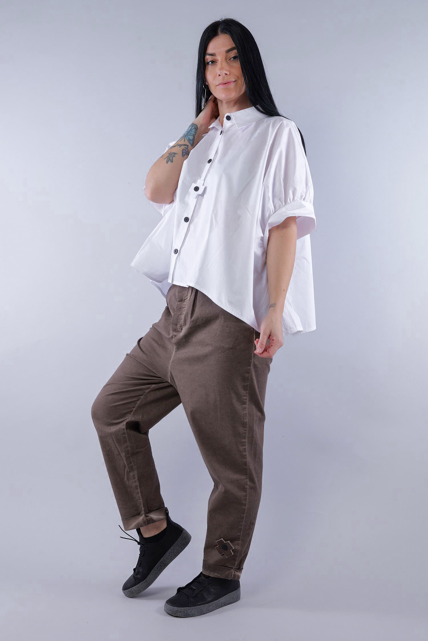 Oversize blouse - White - 4026