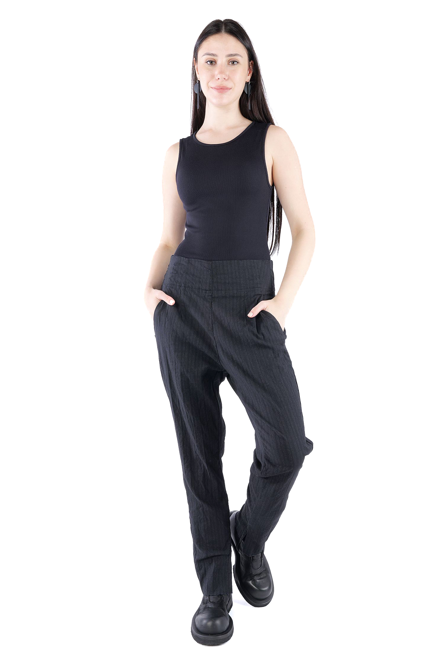 Casual pants - Petrol stripe - 2261080102
