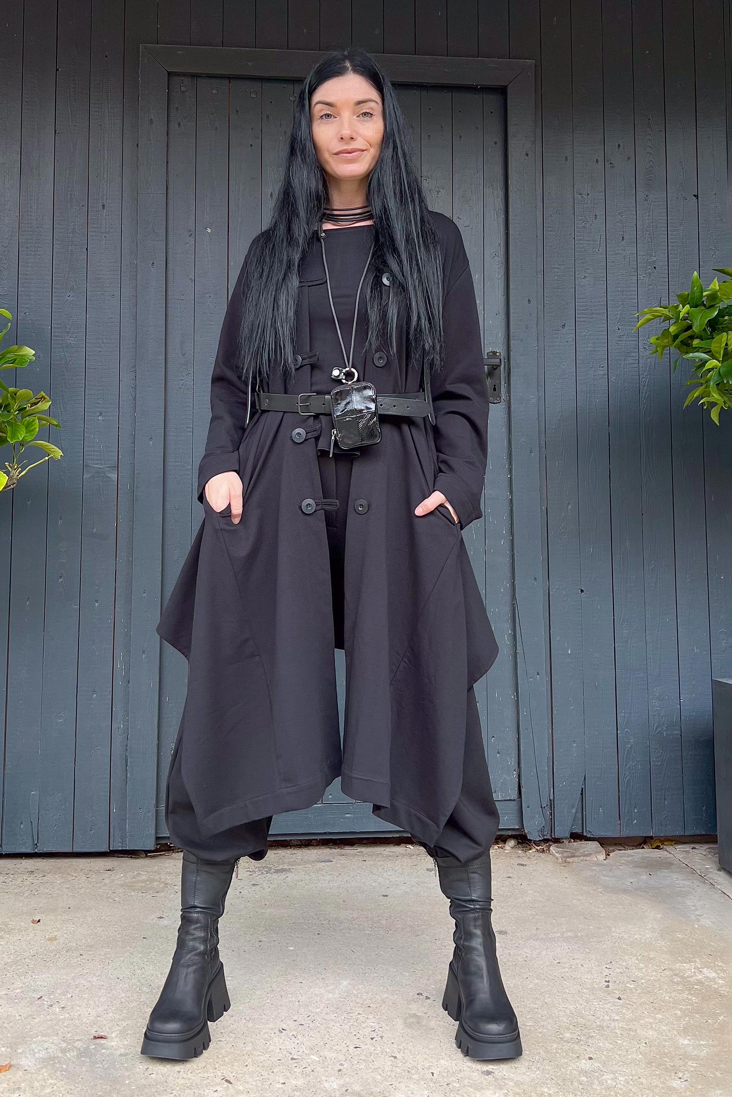 Sweatmantel - Schwarz - A24-CT-TT1