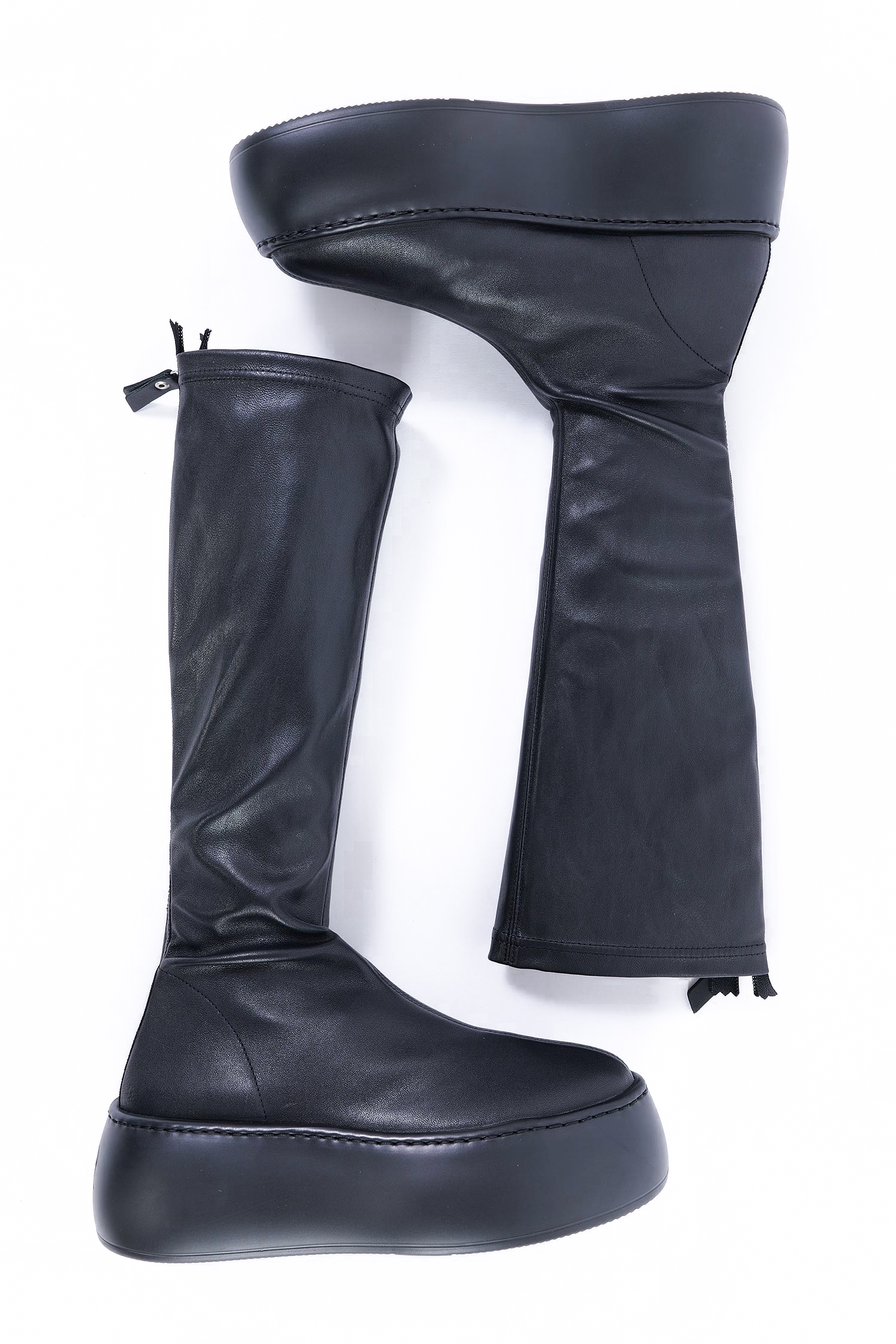 Stretchleder Boots - Schwarz - Vibe Boot