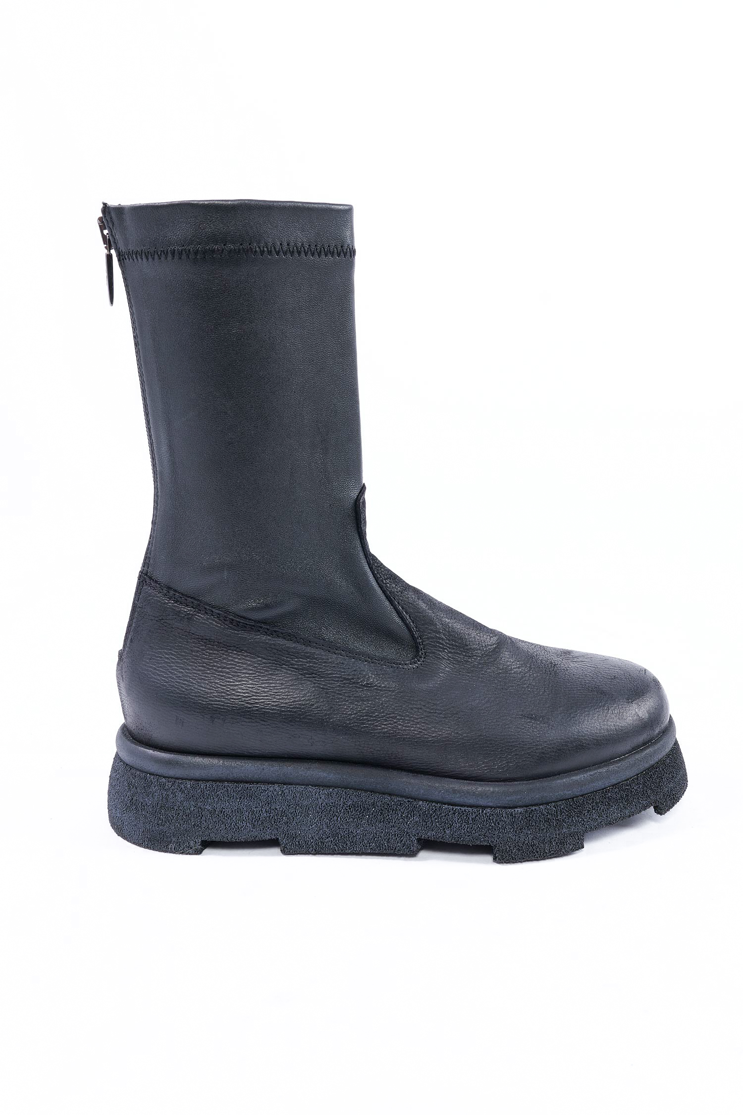 Leder Boots - schwarz - 3042