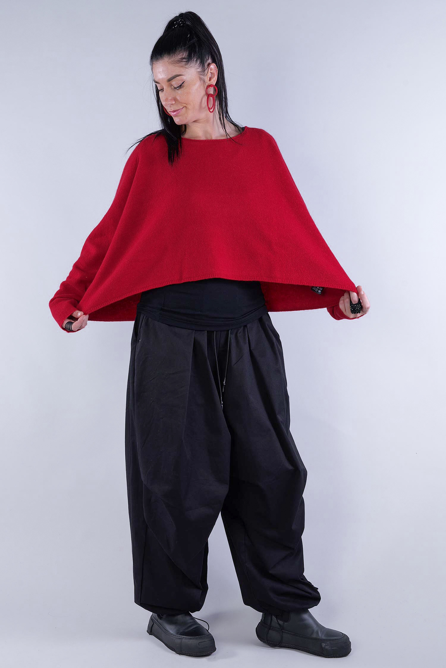 Kurzer Strickpullover - Rose - 2253320703