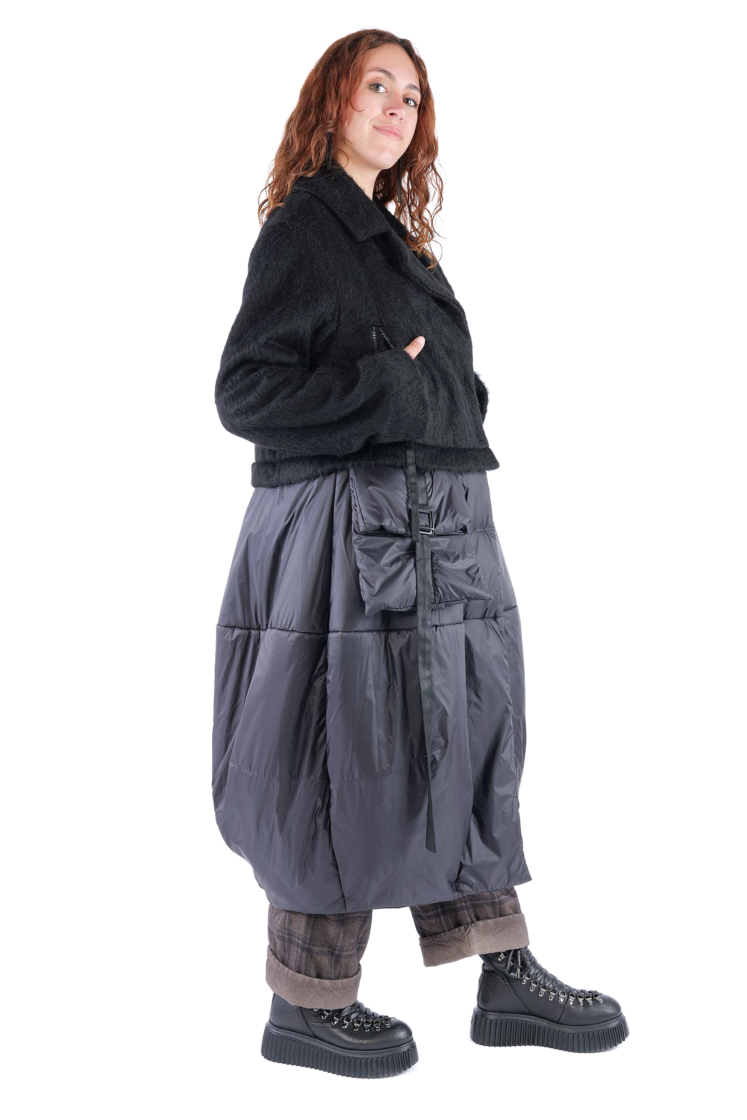2-in-1 Wintermantel - Black faux fur/Black - Formers