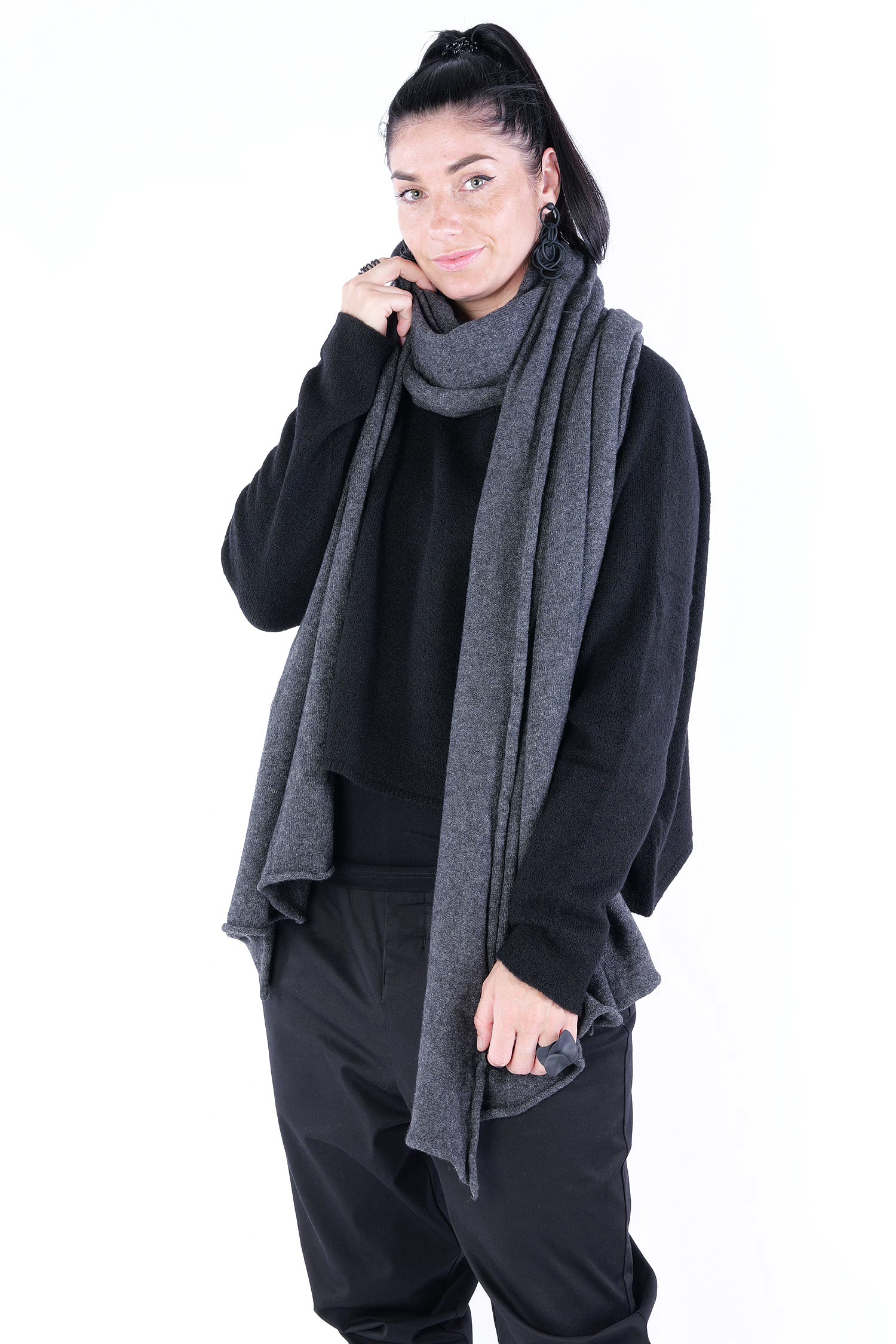 Kaschmirschal - Crow mel - 2251367708