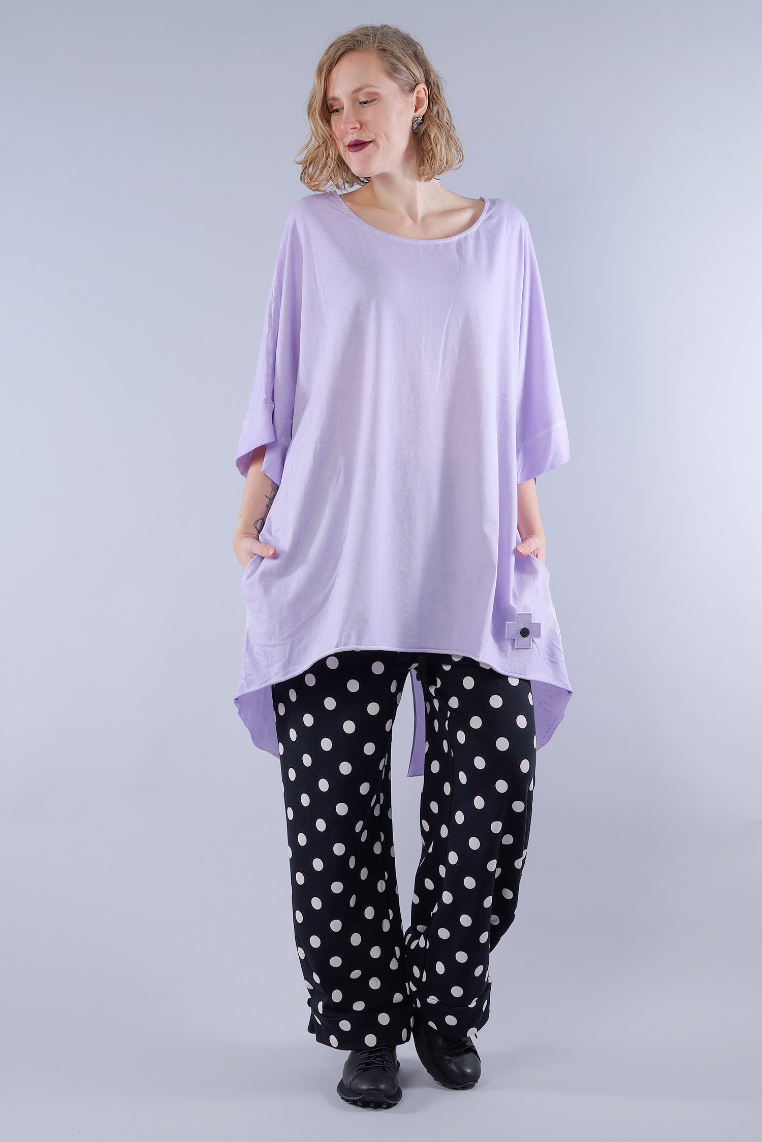 Oversize T-Shirt mit Plus - Vio - 5079