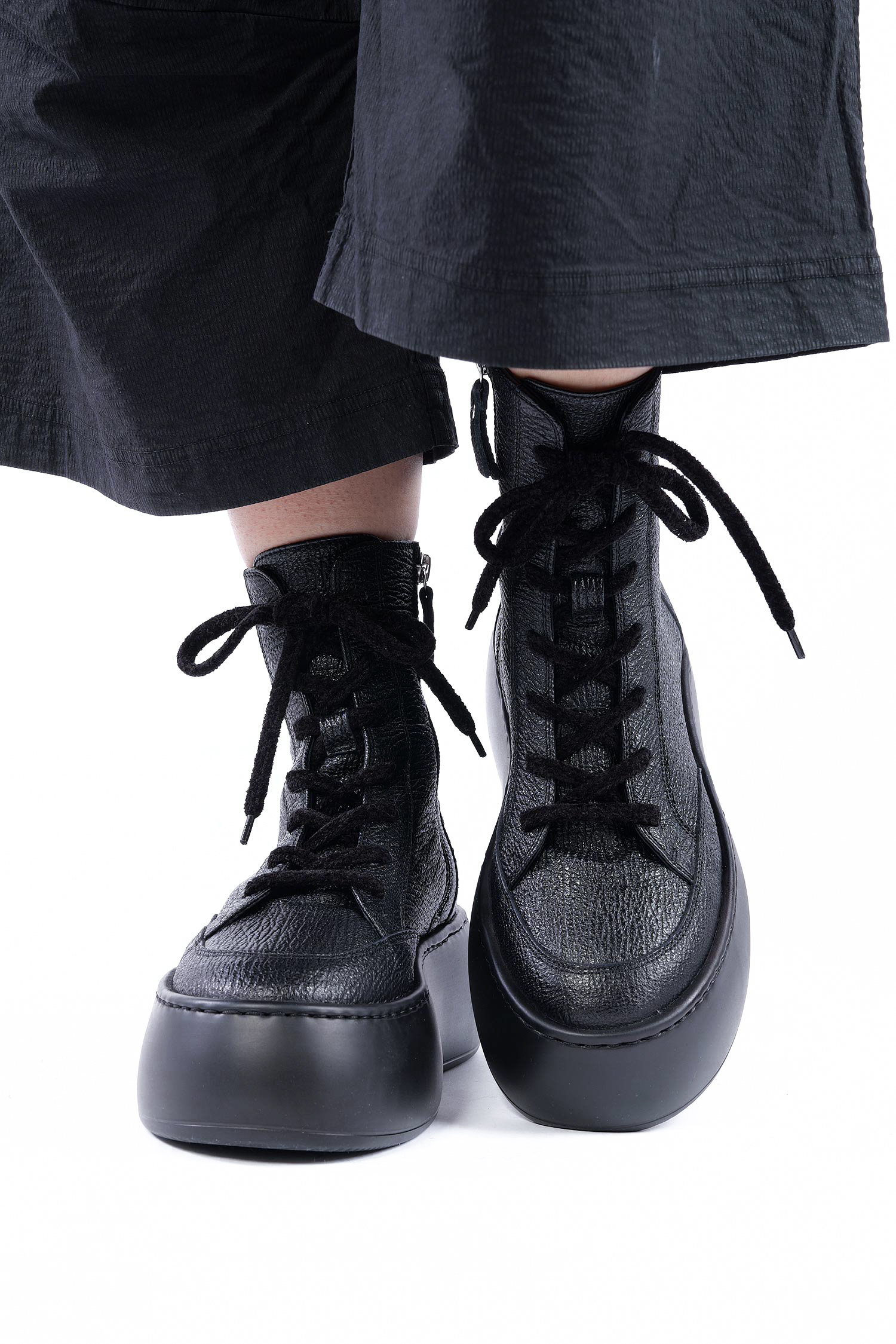 Leder-Sneaker - Schwarz - Vibe Lowboot