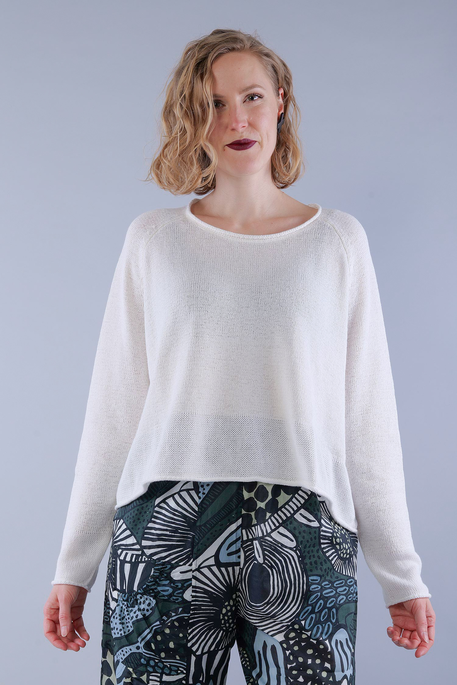 Grobstrickpullover - Offwhite - 1263720701