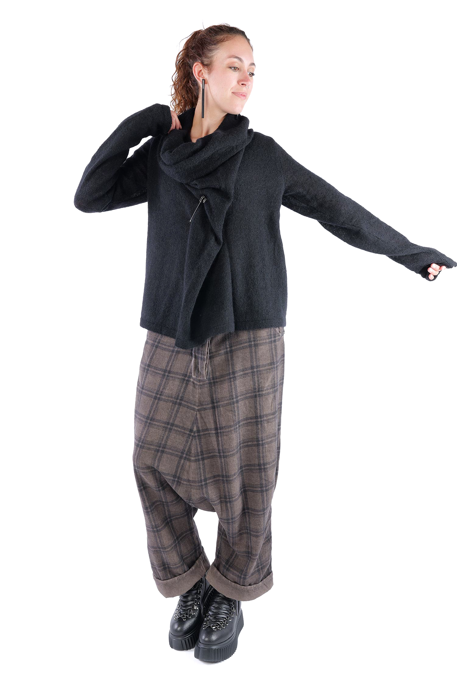 Feinstrick Pullover - Schwarz - Samarit