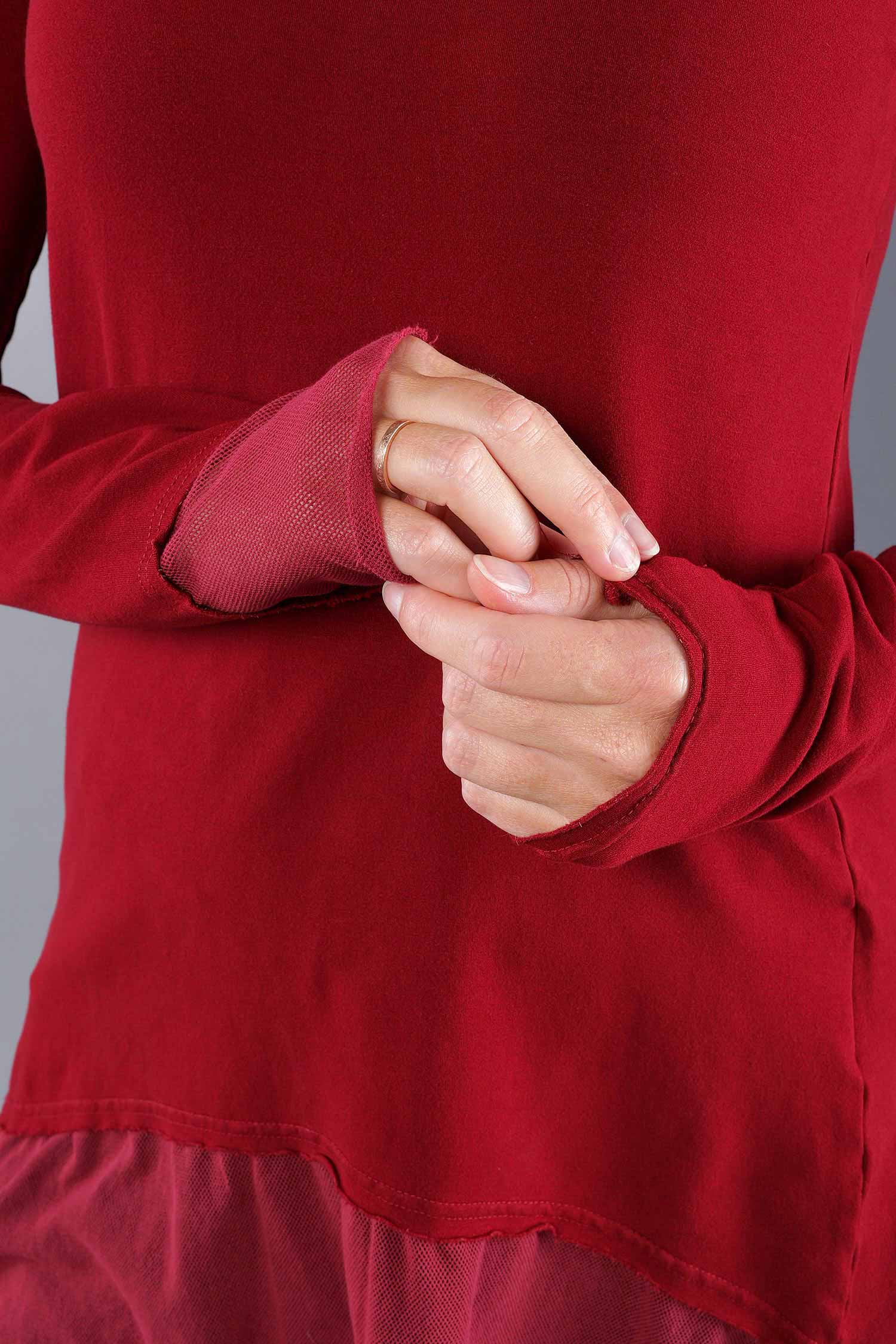Longsleeve mit Tüll - Lava - 2263510501