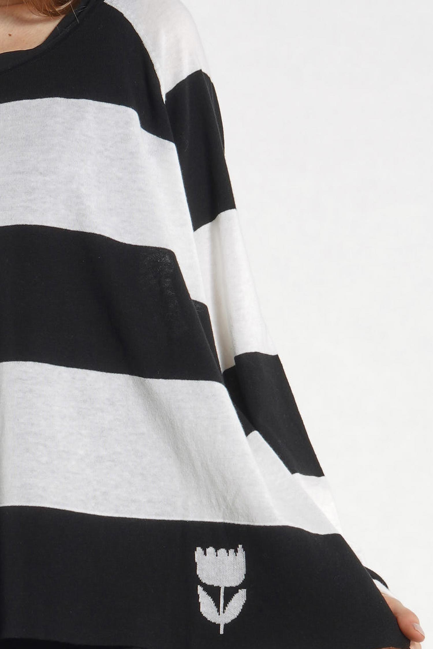 Feinstrickpullover - Schwarz - 1263330711