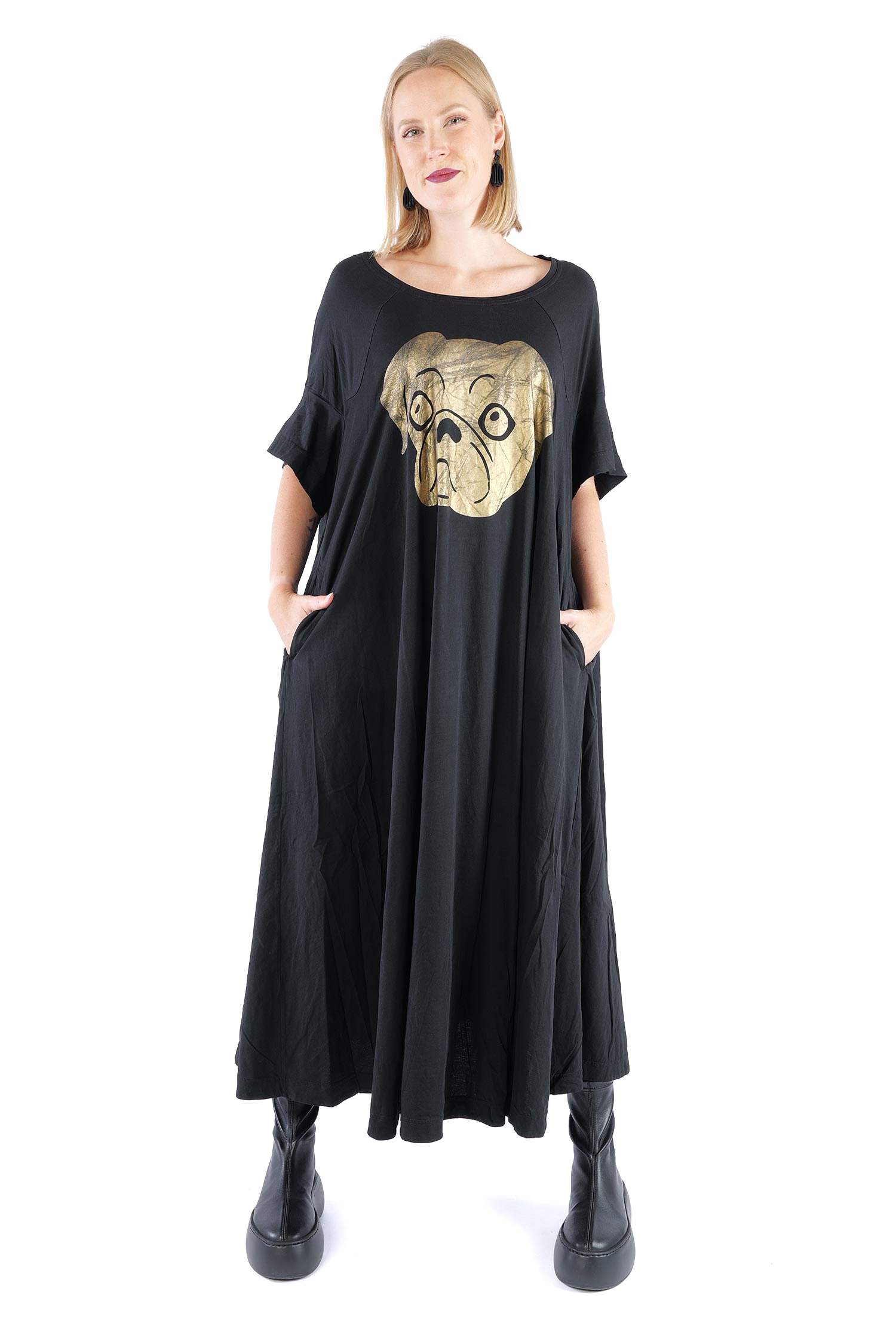 A-Linien Kleid - Black print - 2261300909