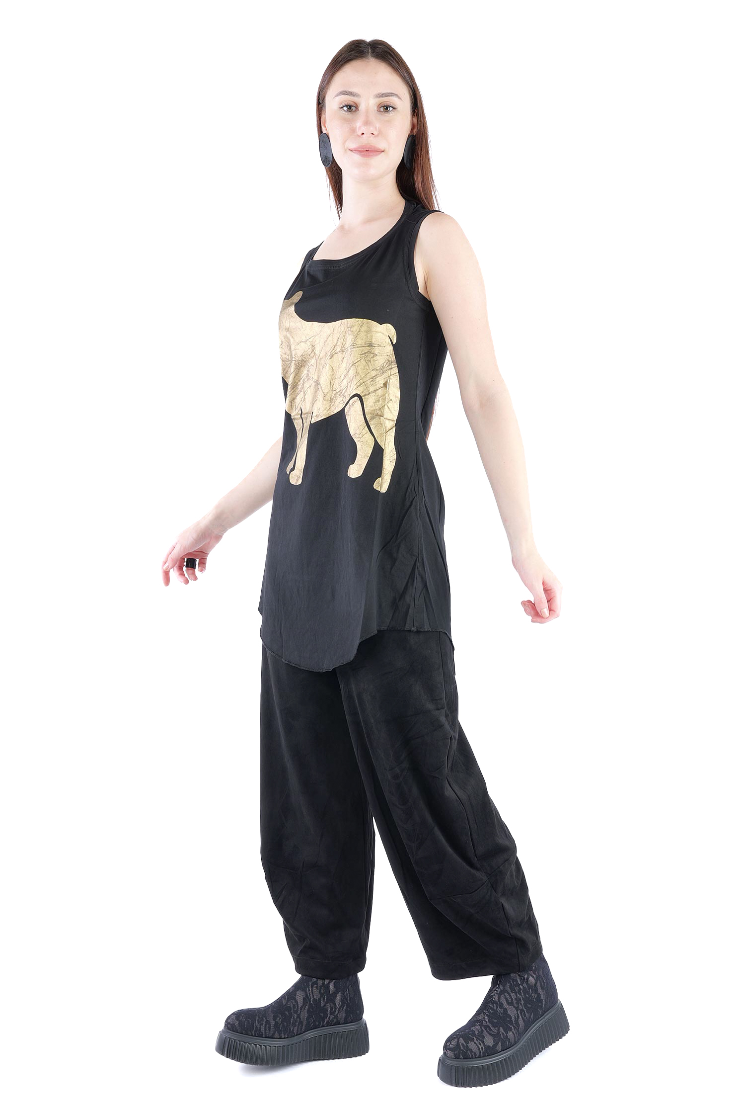 Top mit Print - Black print - 2261300805