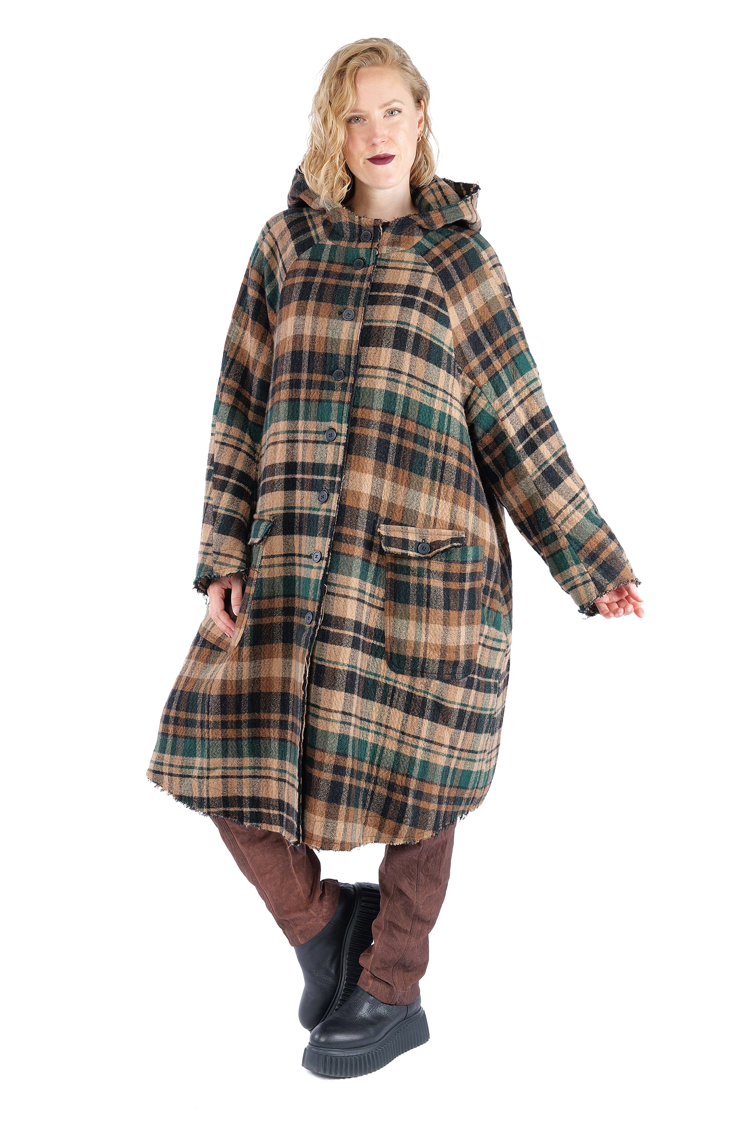 Fransiger Wintermantel - Forest check - 2263281203
