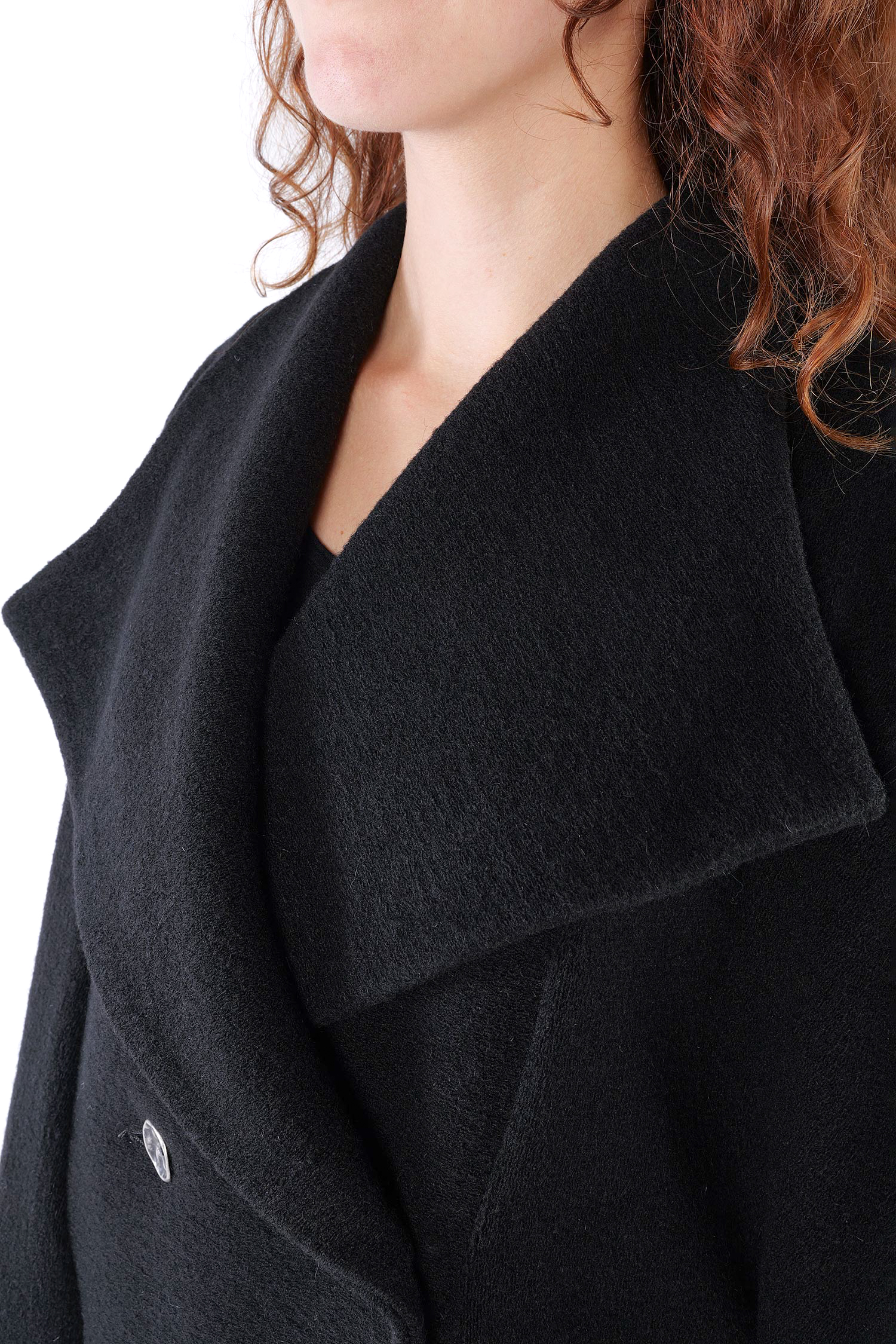 Oversize Mantel - Schwarz - S490