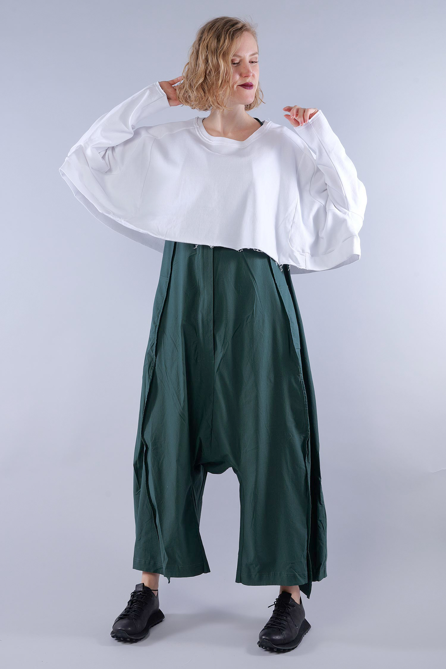 Kurzer Sweater mit Plus - White - 2101