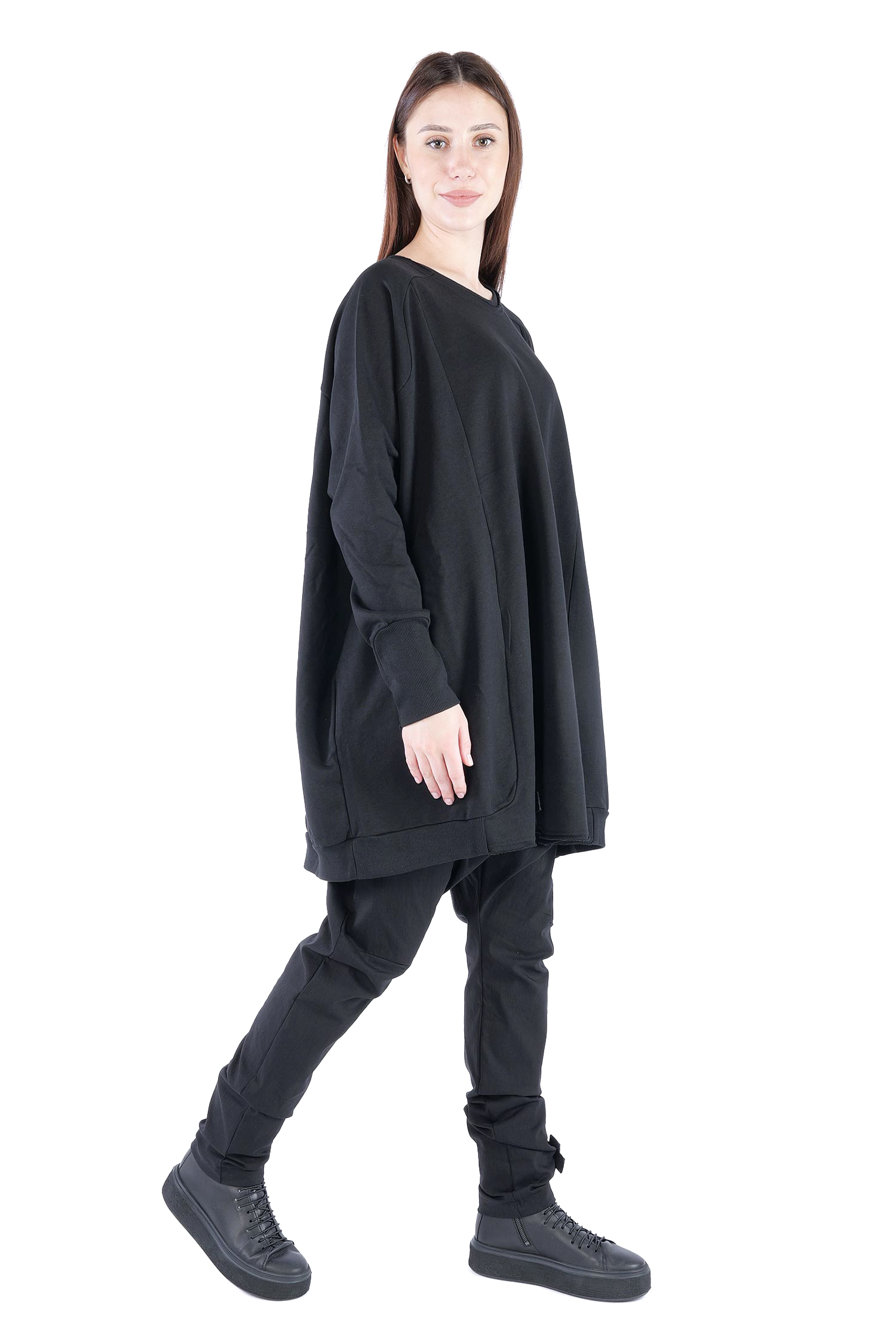 Oversize Sweatpullover - Black print - 2139