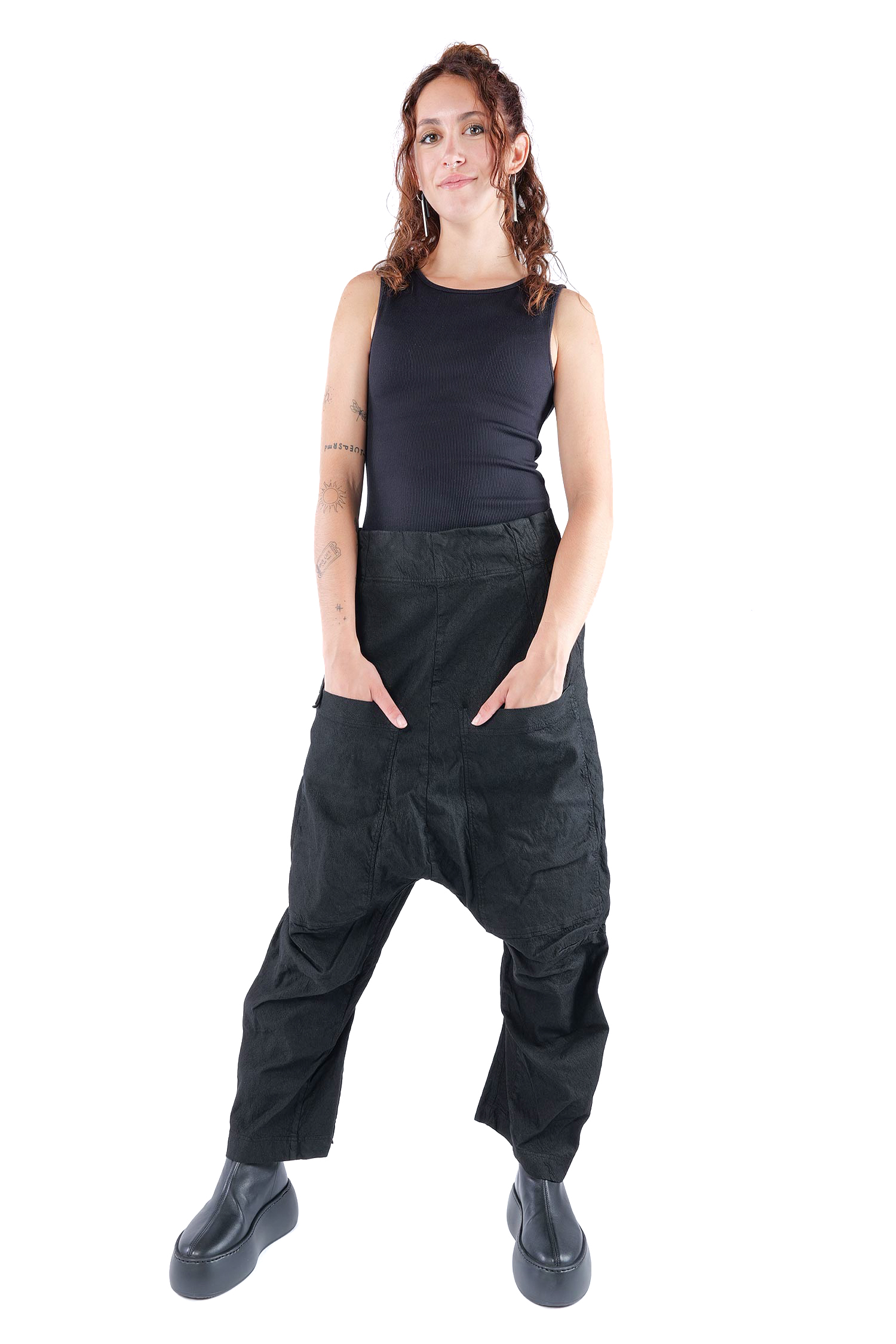 Low crotch pants - Black - 2262120102