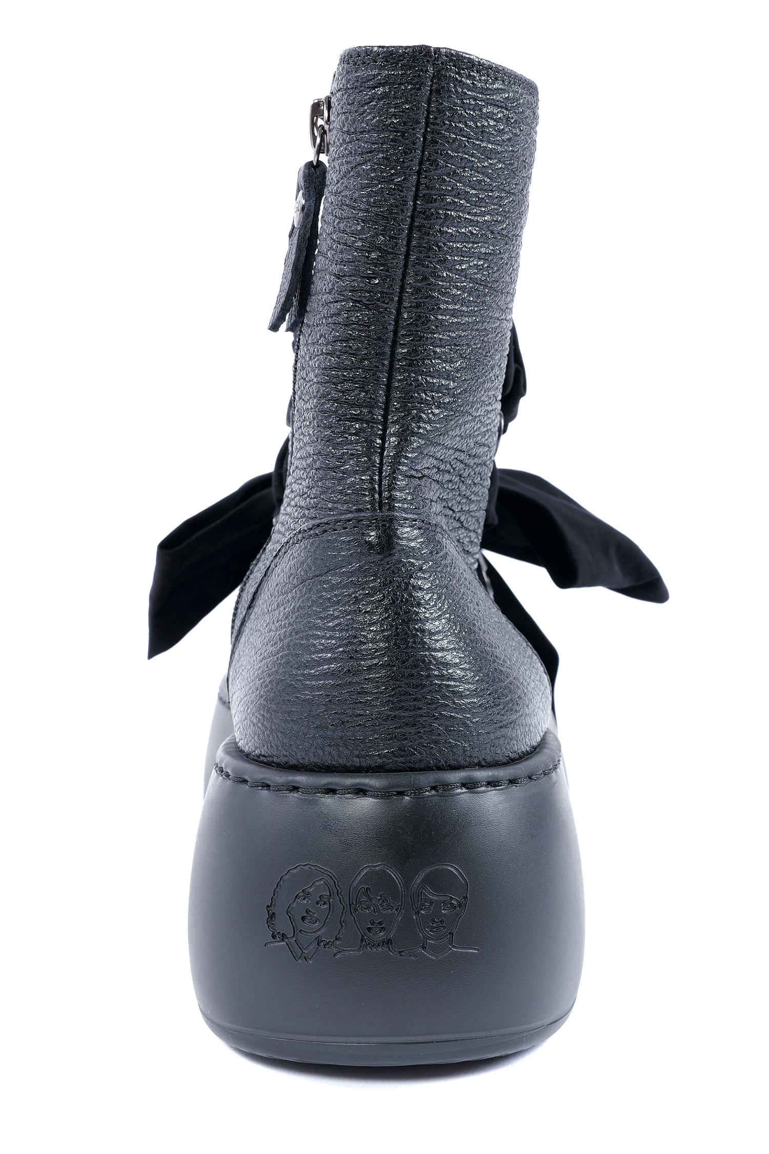 Schnür Boots - Schwarz - Vibe Ribbon