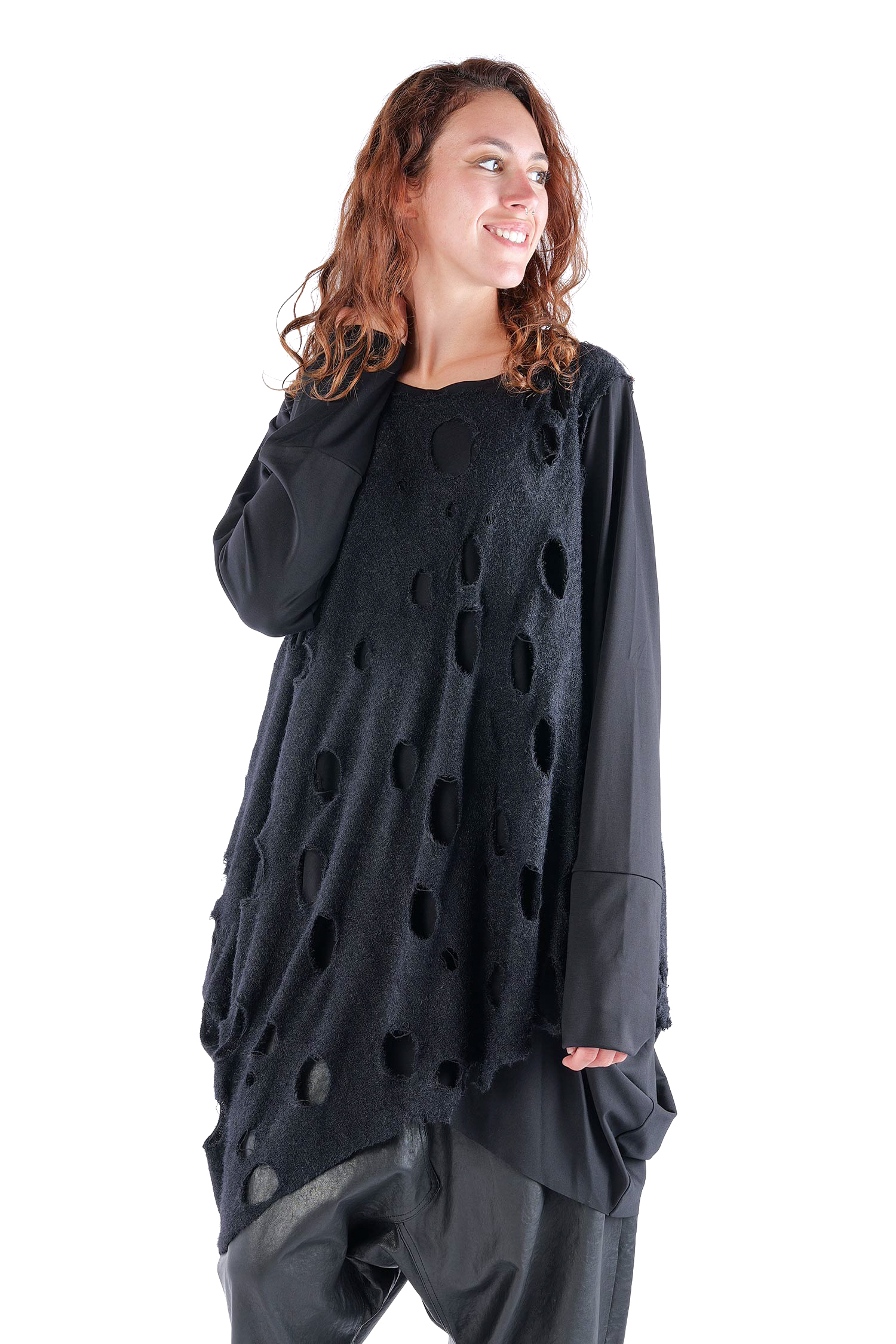 Oversize Pullover - Schwarz - J.Arwen