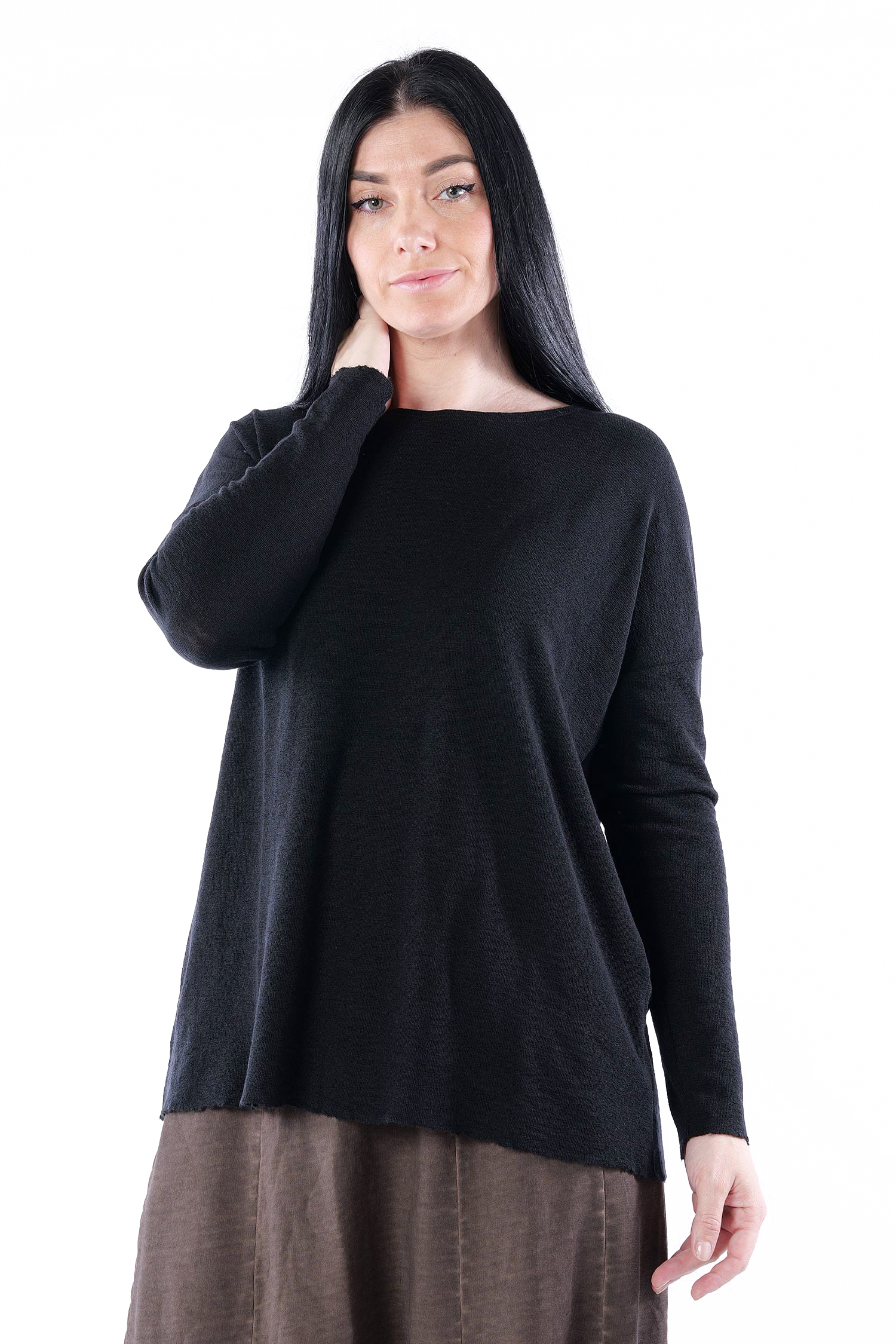 Merino pullover - Black - 4039