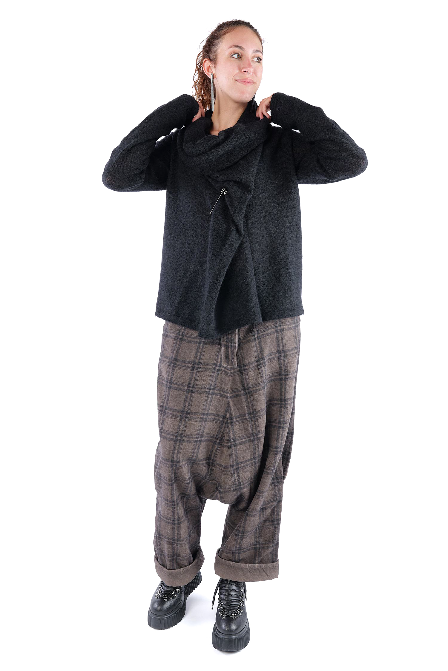 Feinstrick Pullover - Schwarz - Samarit