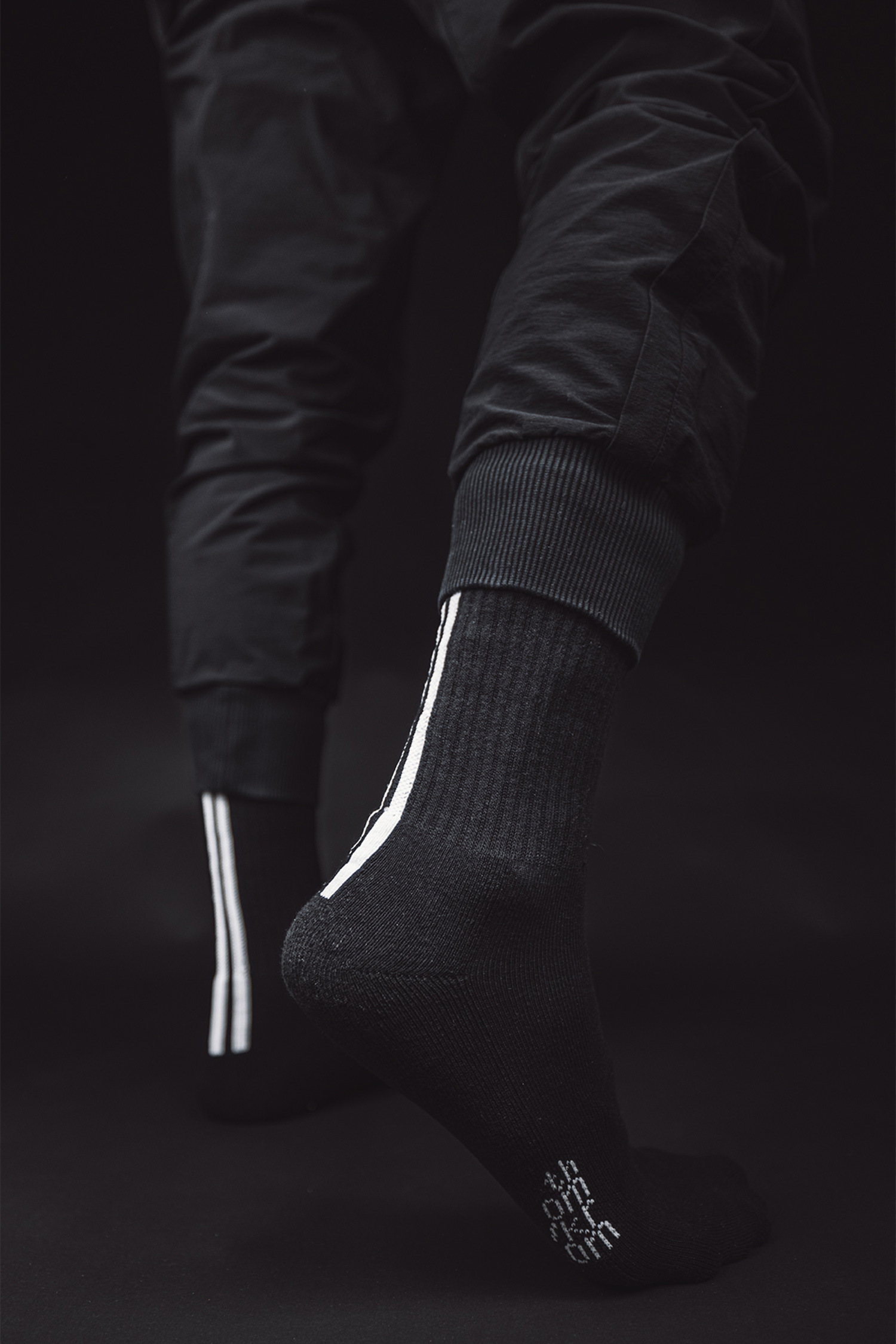 Socken mit Streifen - schwarz