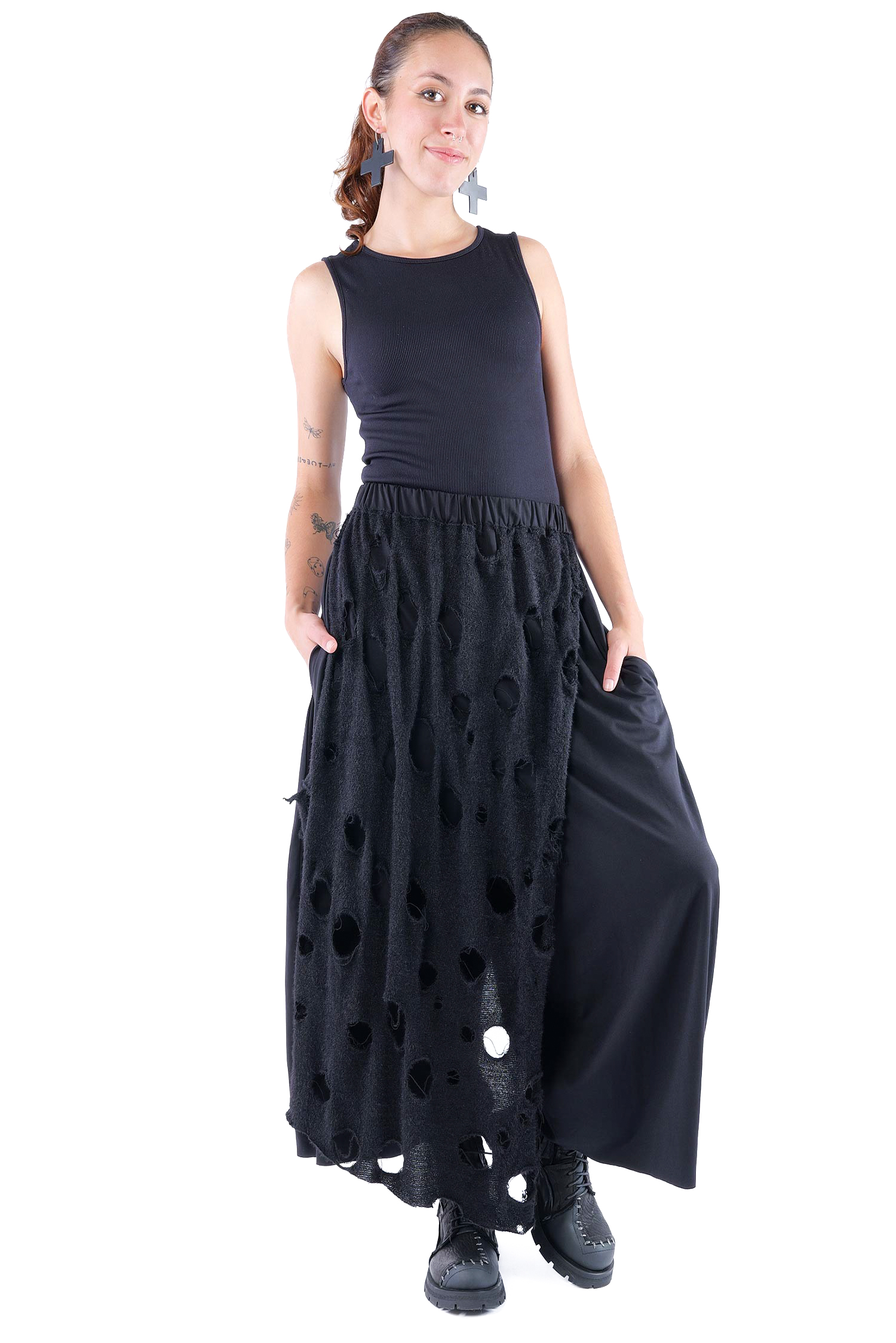 Weite Hose - Schwarz - M.Evangeline
