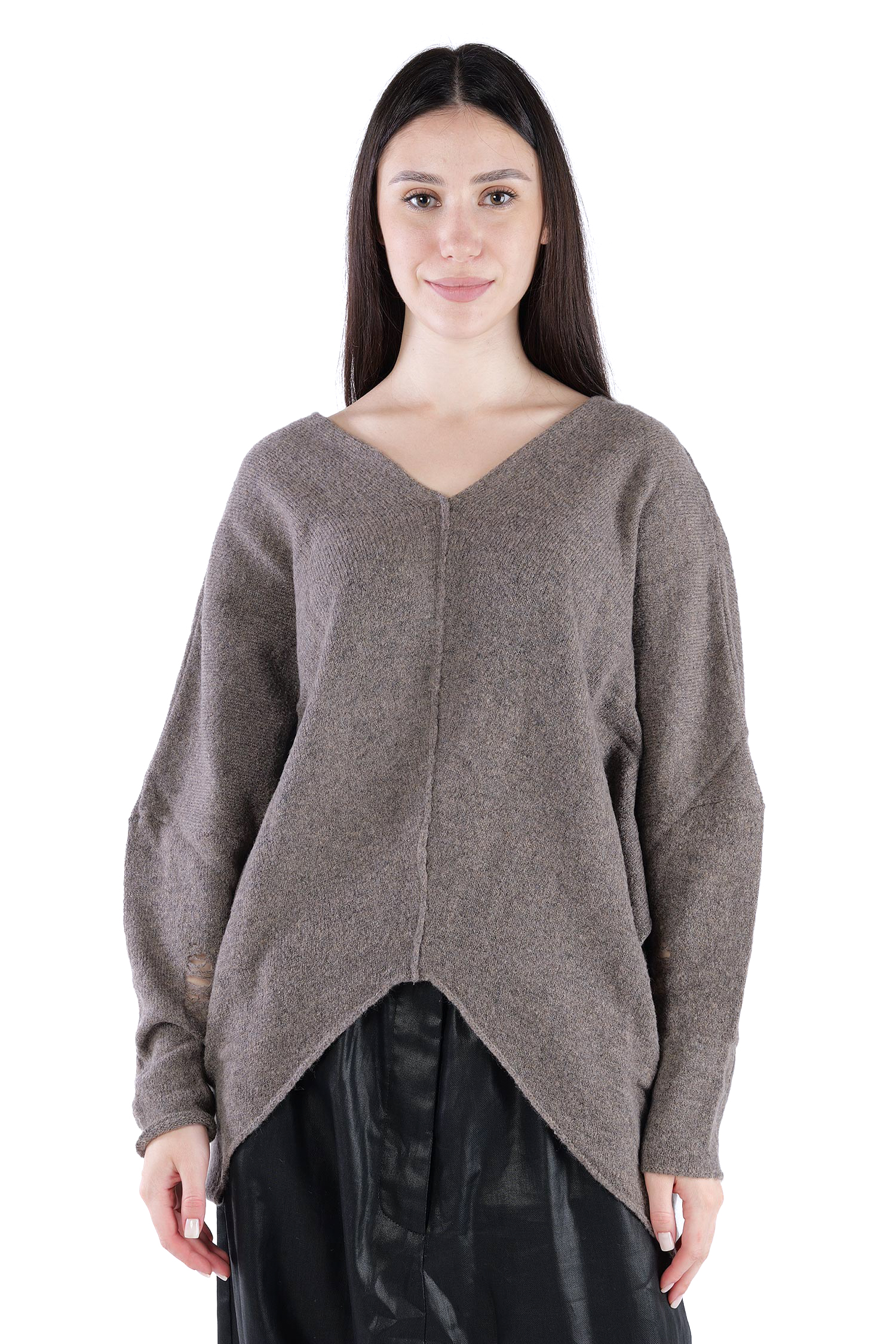 Feinstrick Pullover - Faded brown - Jojo
