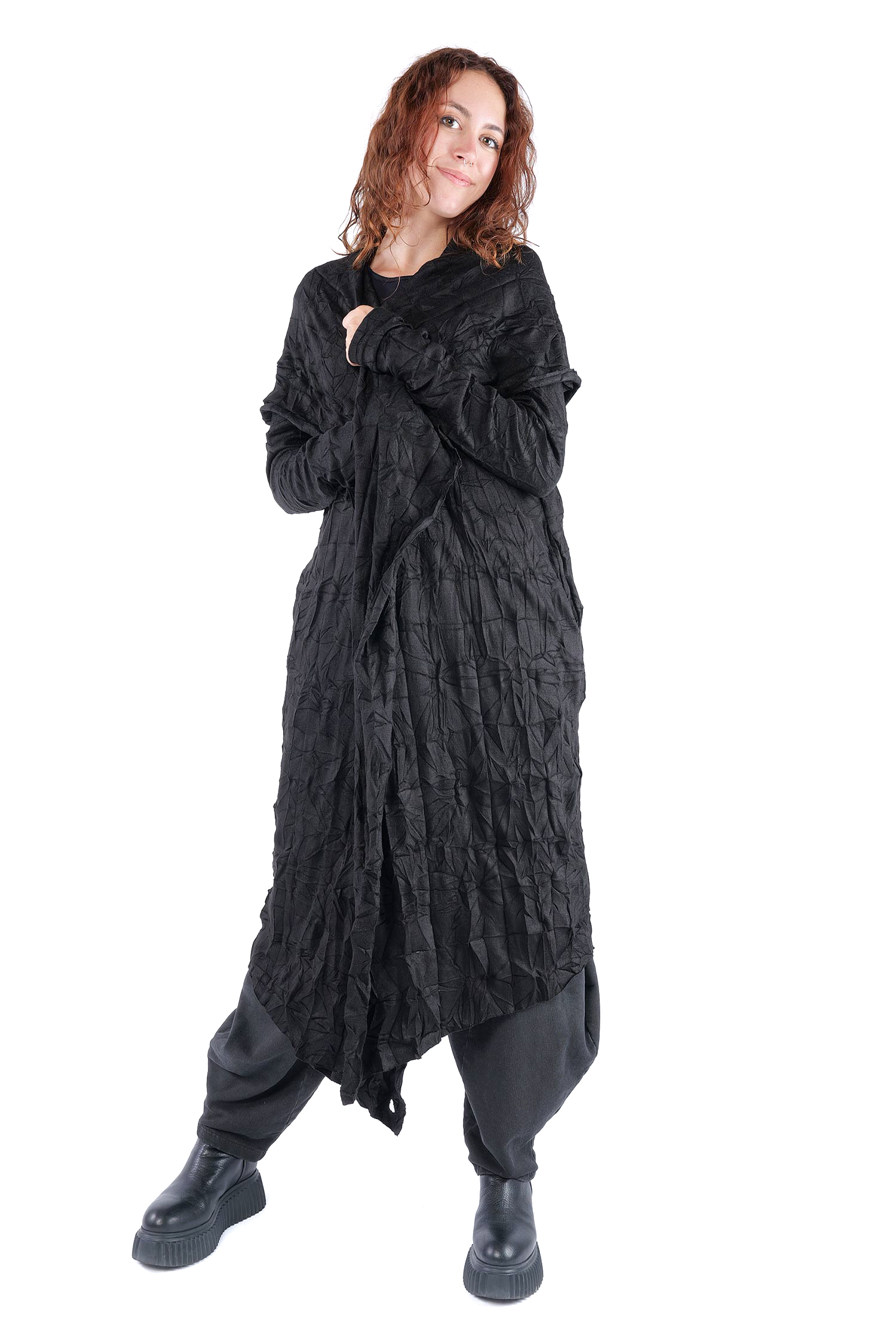 Long cardigan - Black - W5446
