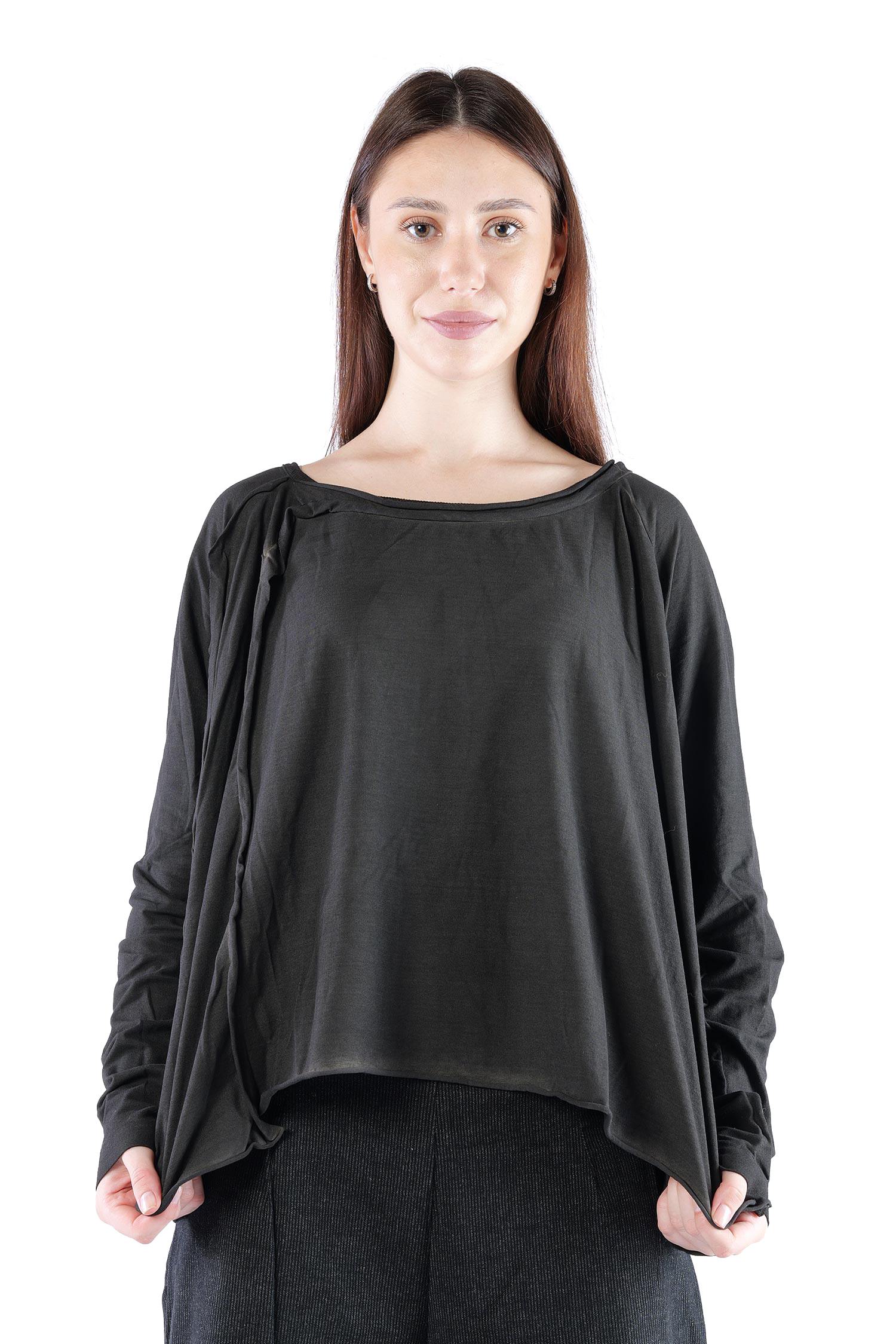 Oversize Jerseypullover - Black cloud - 2262560506