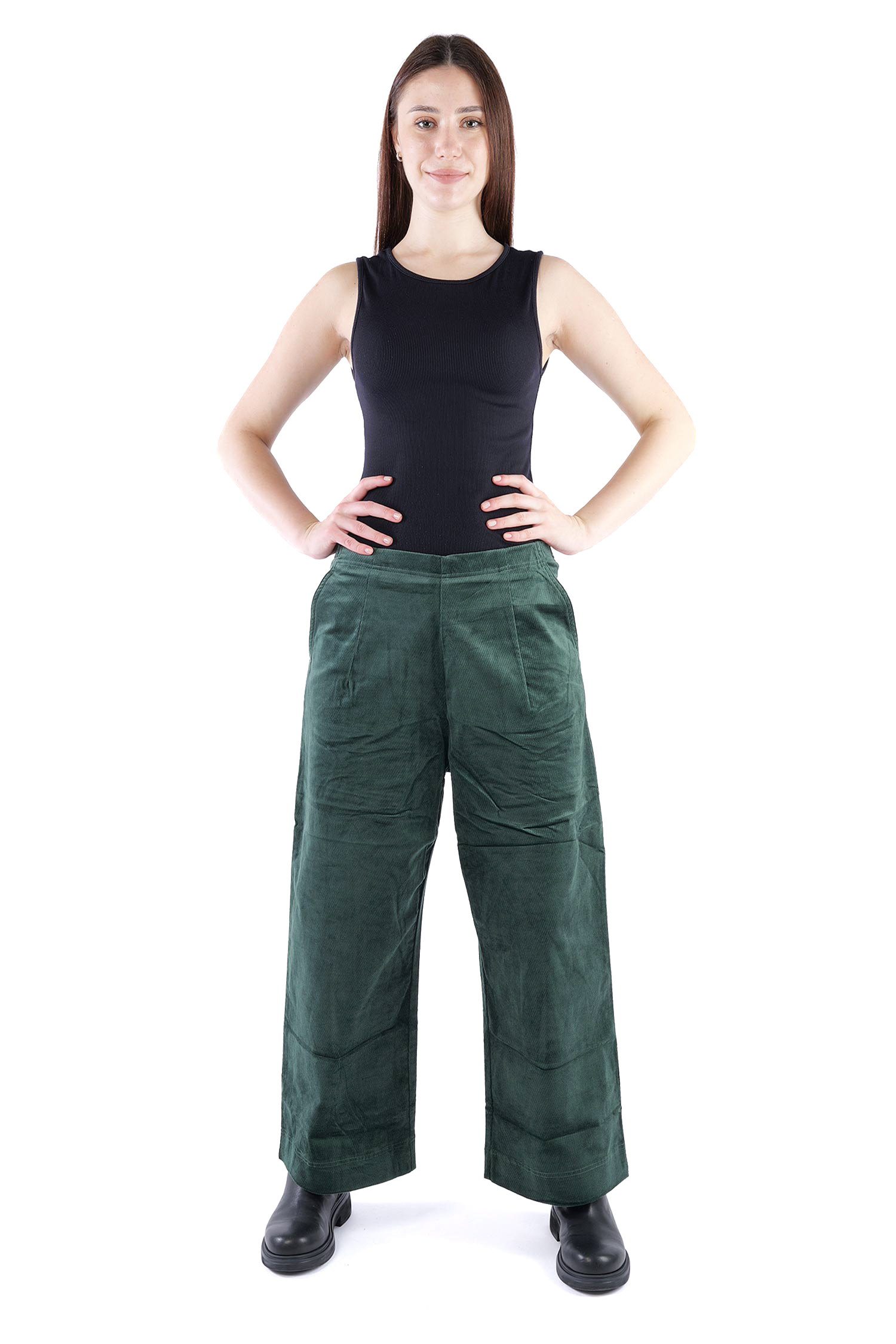 Feincord Culottes - Forest - 2263230113