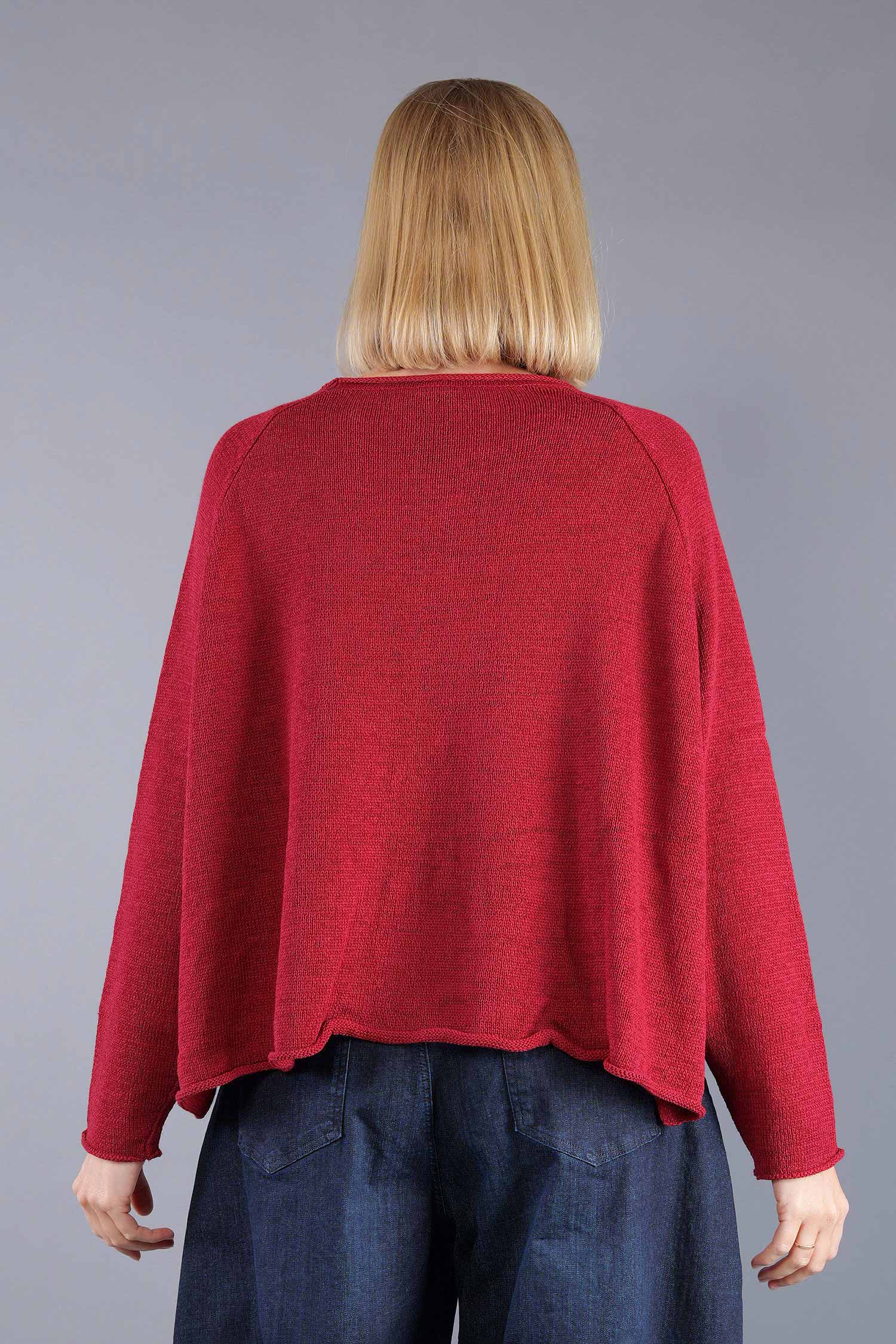Oversized knitted pullover - Lava - 2263720713