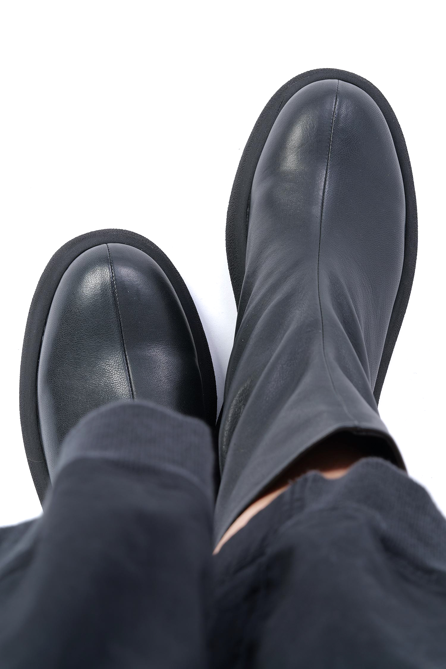 Plateau Lederstiefel - Schwarz - Milestone
