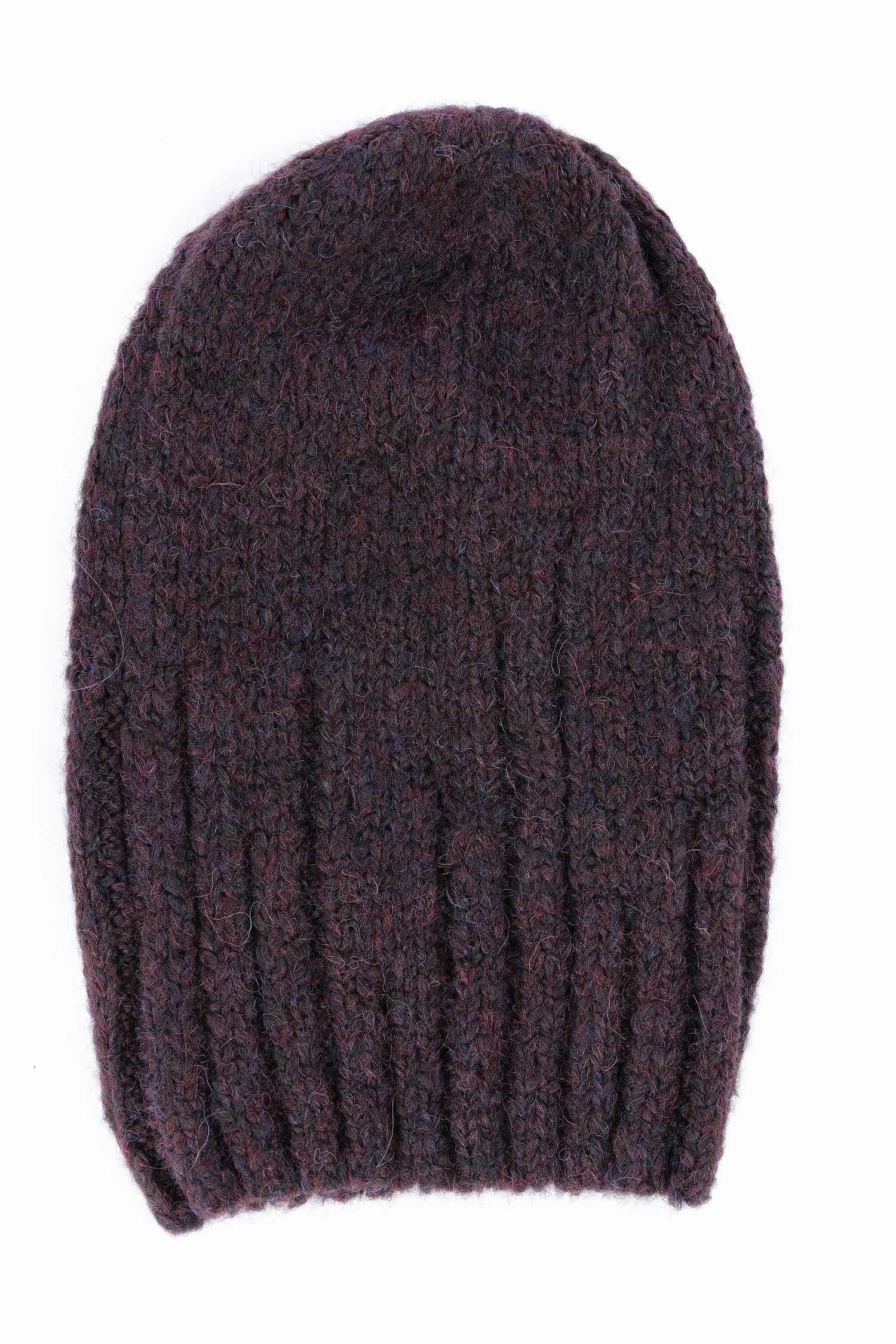 Grobstrickmütze - Smoke burgundy - Fiff