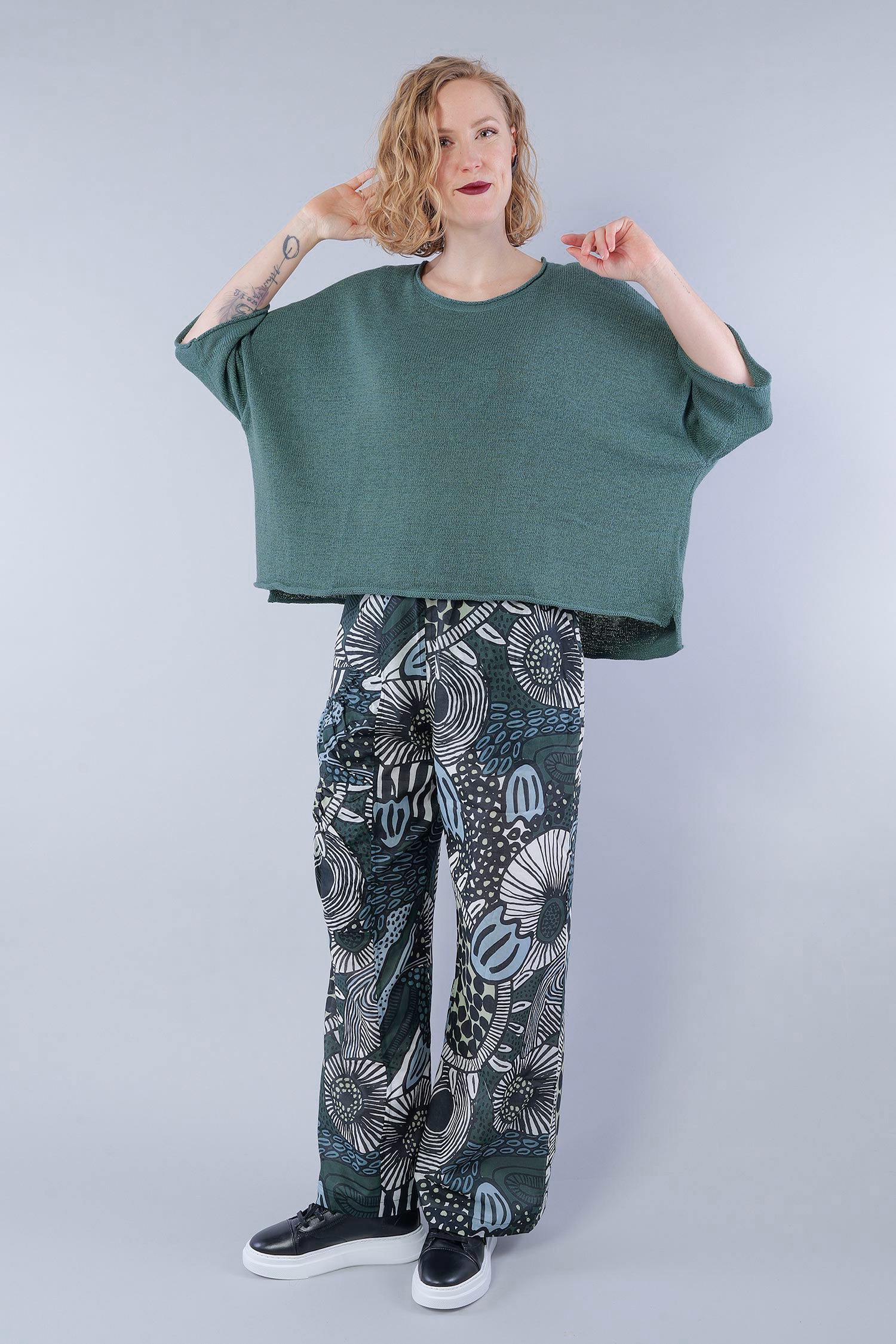 Knitted top - Grass - 1263720704