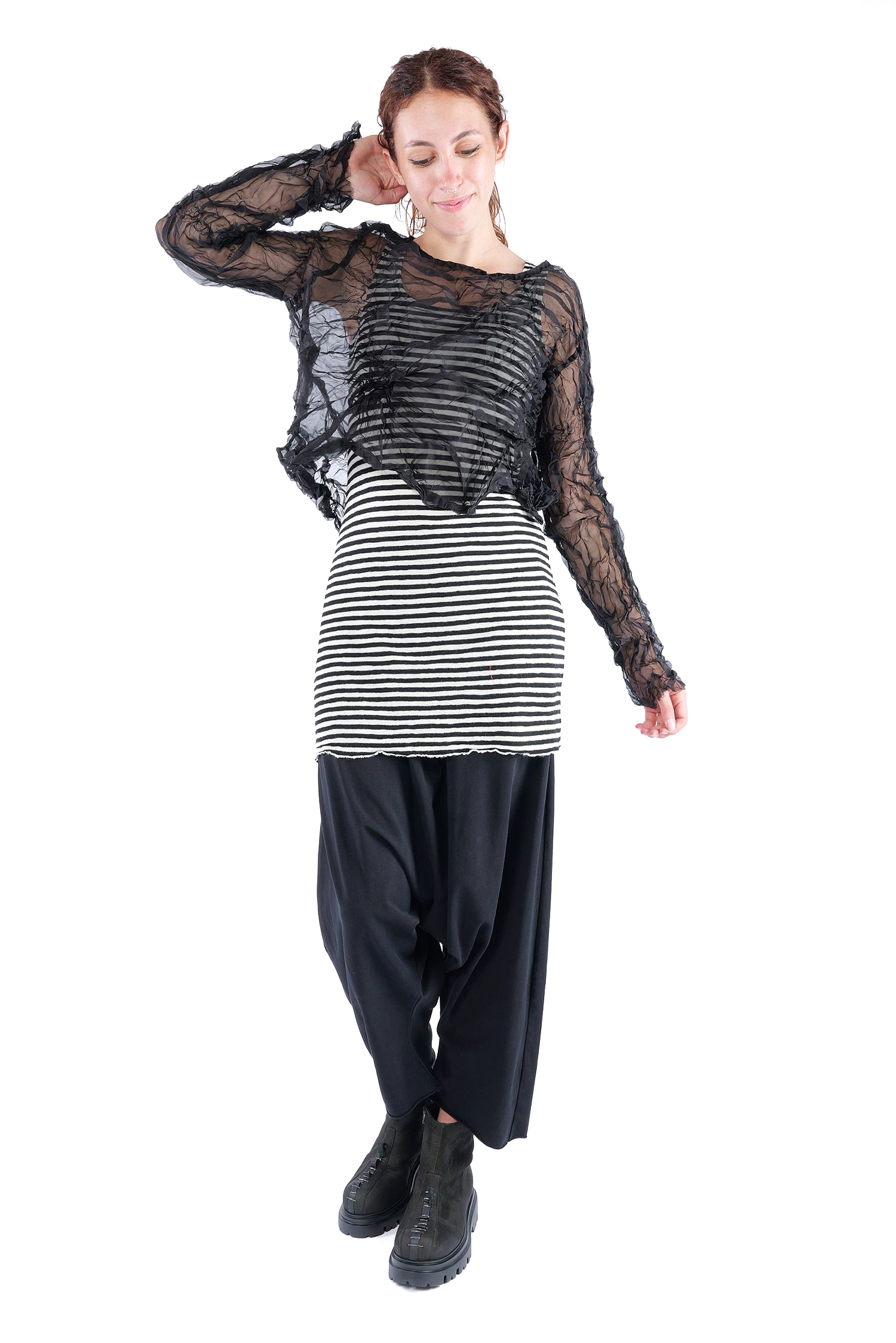 Silk pullover - Black - Raumrein