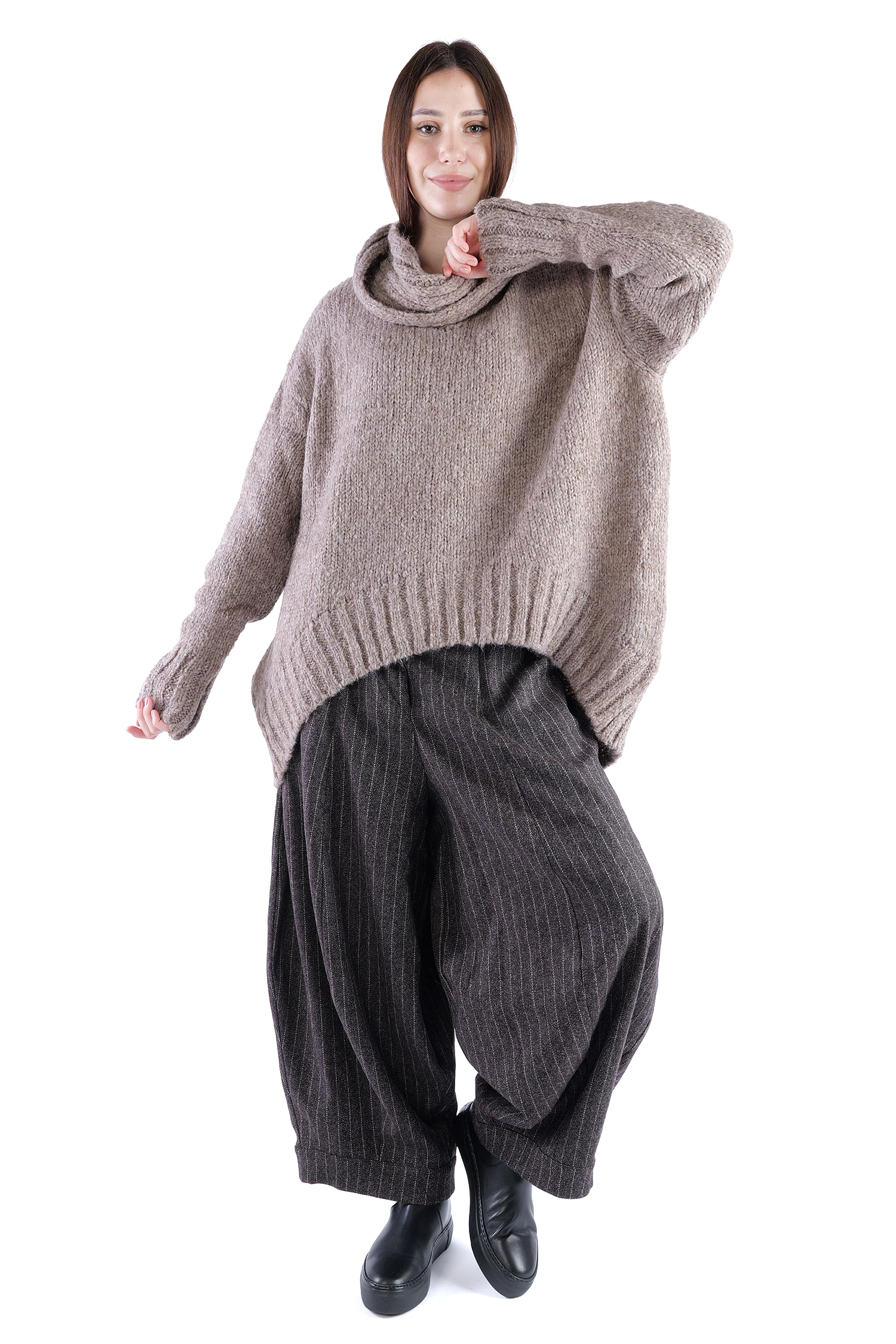 Oversize Strickpullover - Dusty rose - Frantic