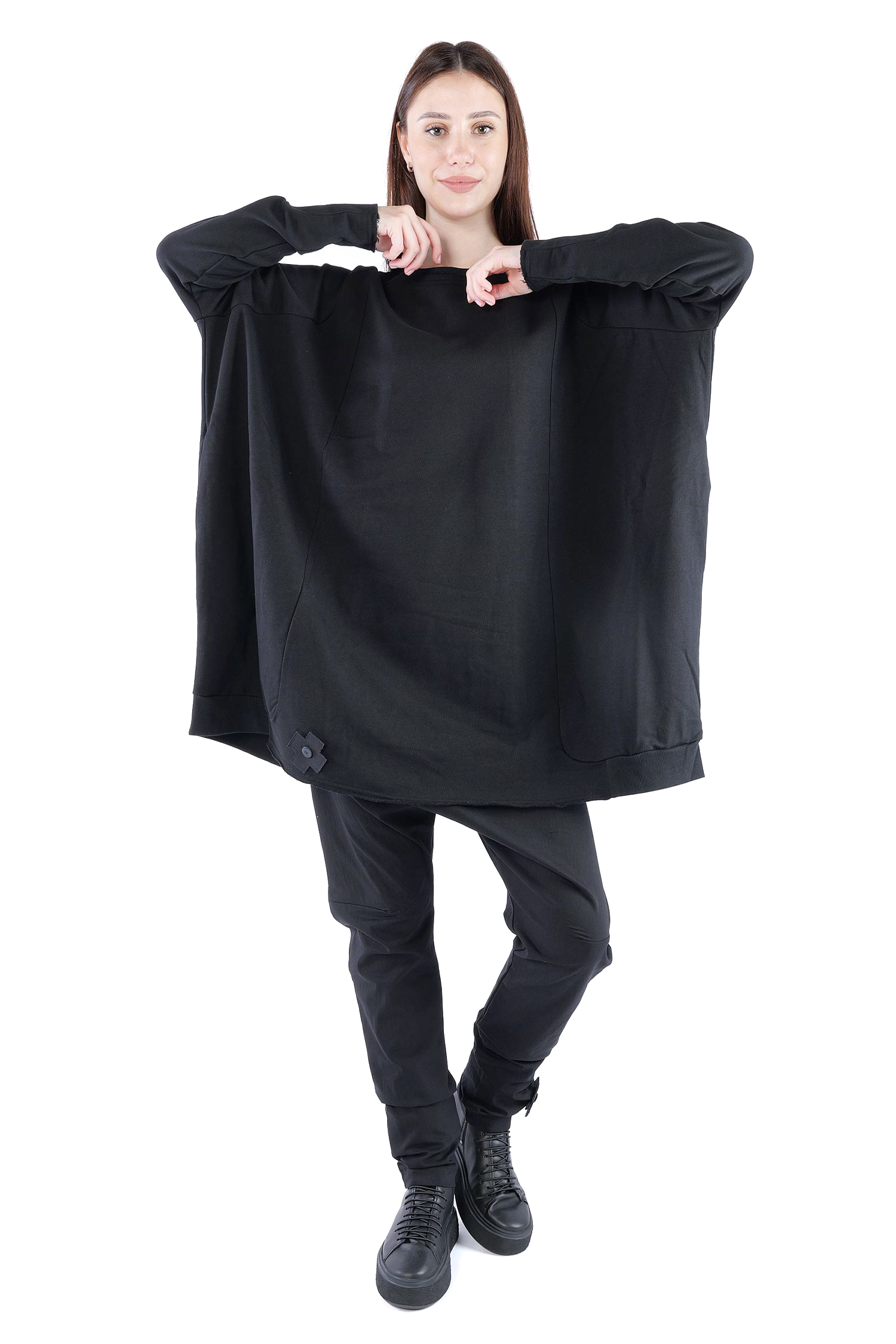 Oversize Sweatpullover - Black print - 2139