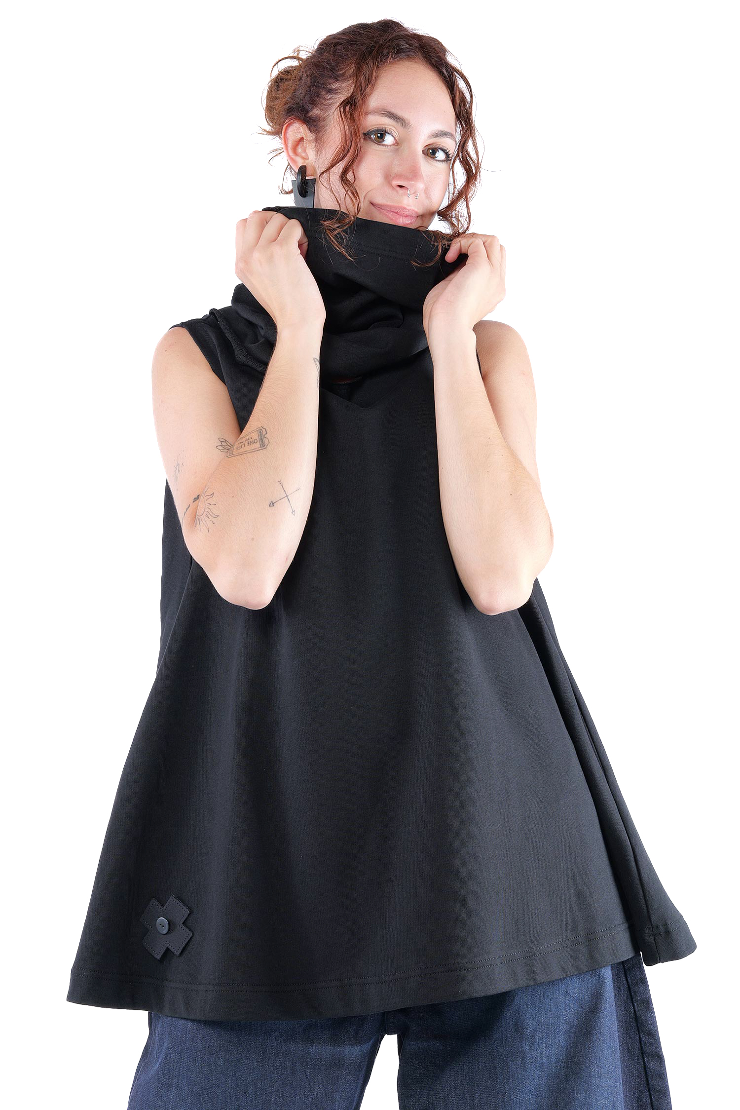 Wandelbares Top - Schwarz - 2123