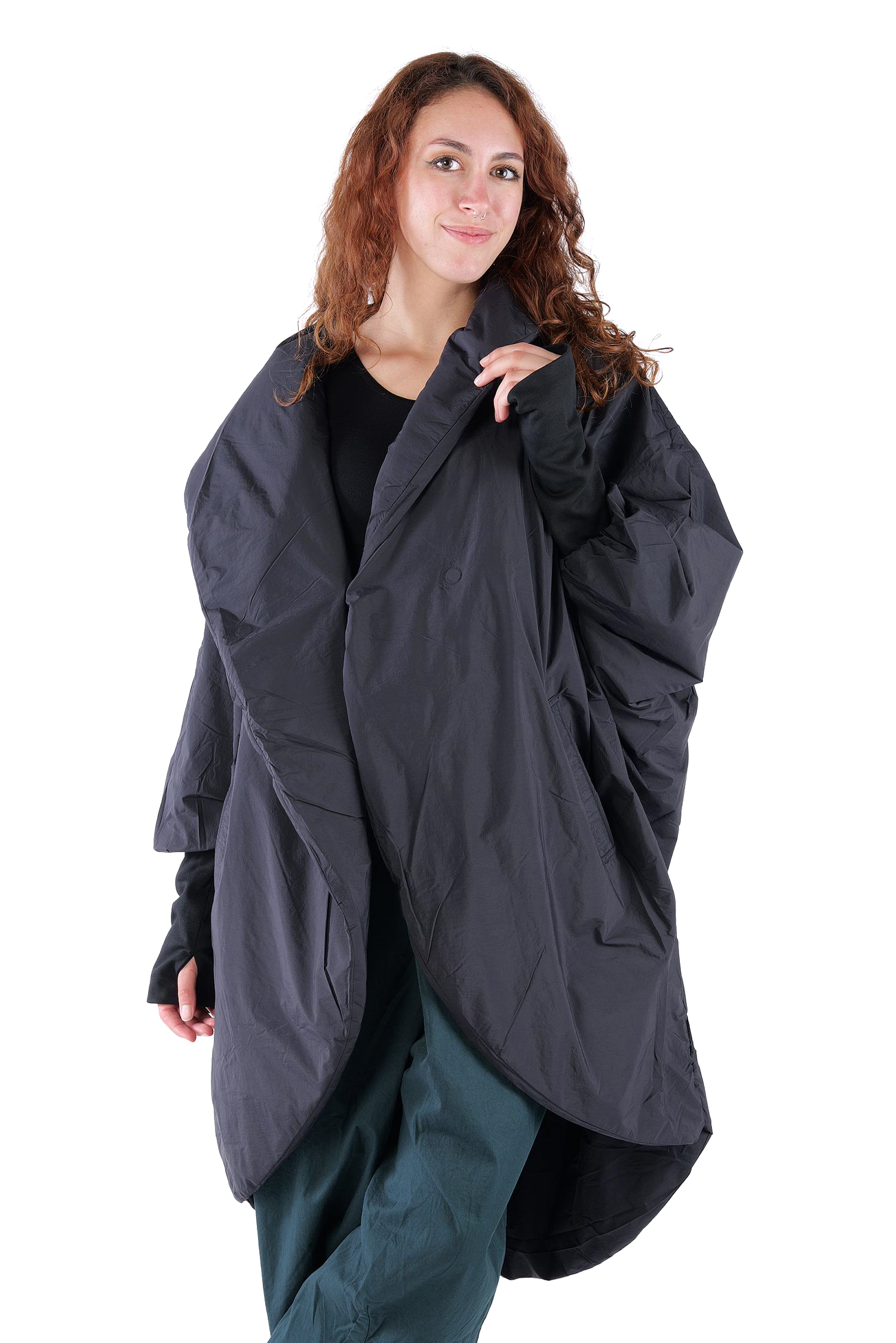 Oversize Wintermantel - Schwarz - SX115