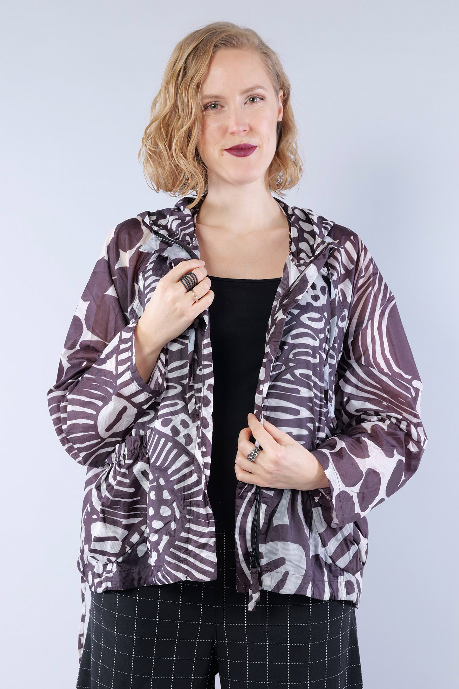 Oversize rain jacket - Black print - 1263211104