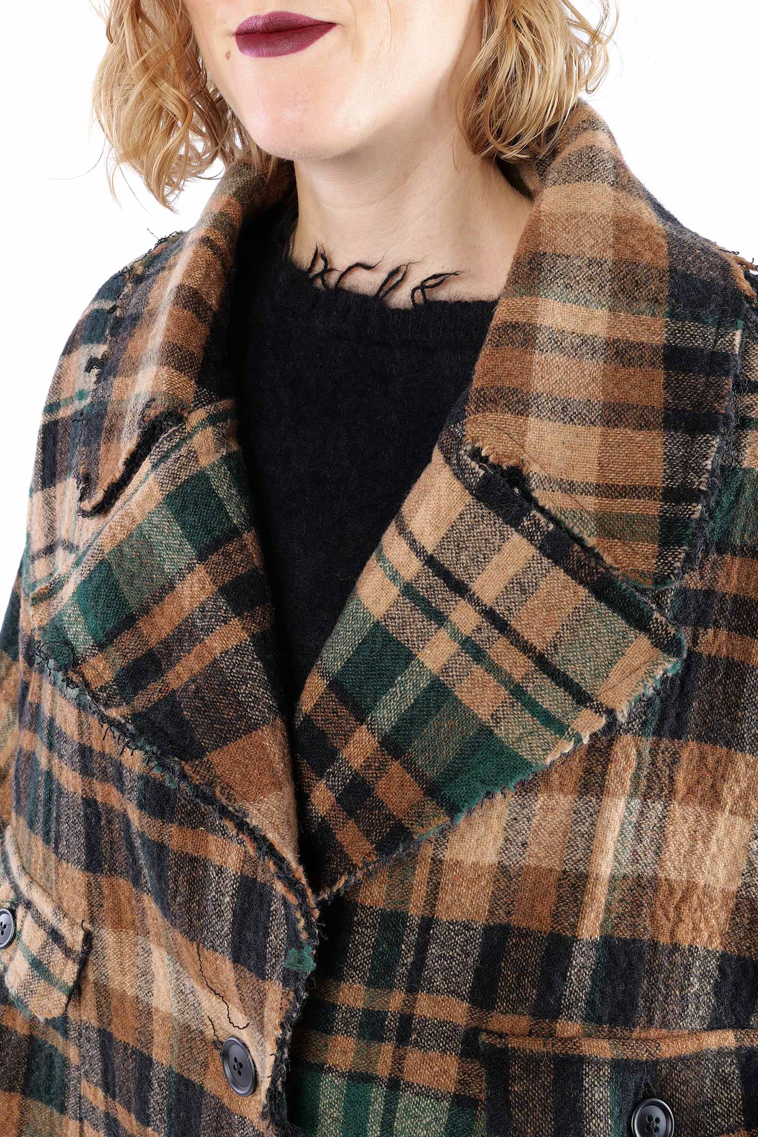Fransige Winterjacke - Forest check - 2263281102